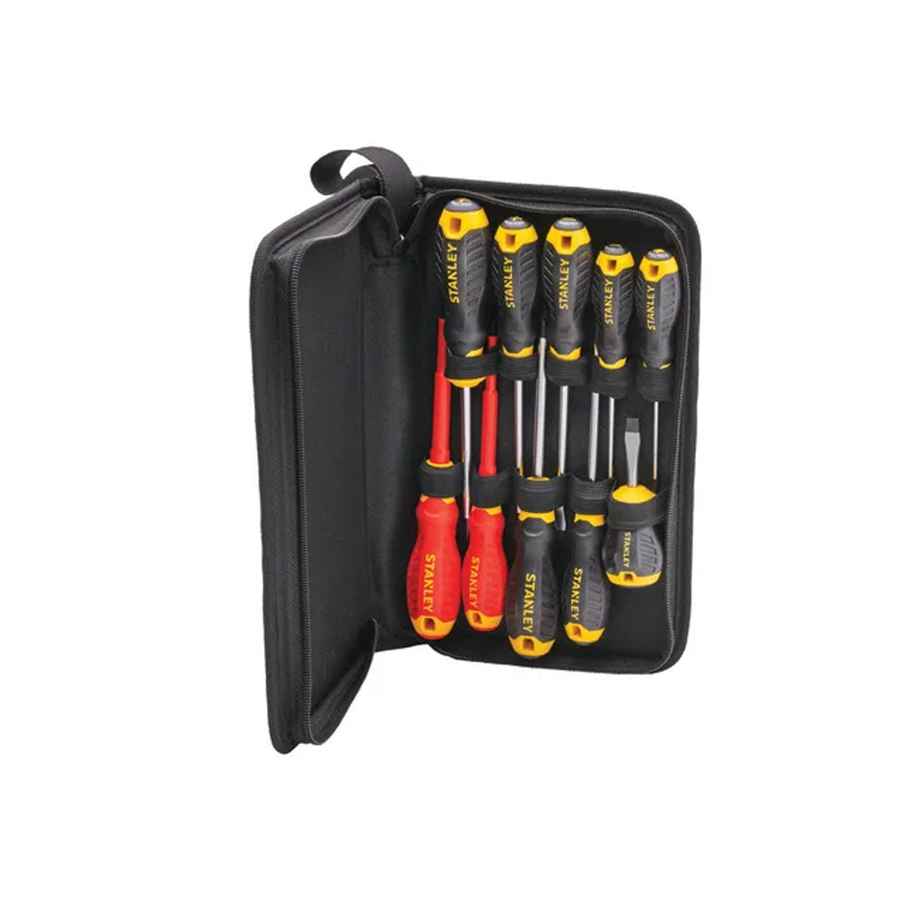 STANLEY 10 Piece Screwdriver Set - XMS25SDSET10 Screwdrivers Toolbank Ltd (NMBS) Brand_Stanley CarlR Collections_Screwdrivers / Hex Keys Drills & Screwdrivers Oct25 Product Type_Screwdriver Sets Product Type_Screwdrivers Electrical Screwdrivers & Hex Keys Stanley Toolbank XMS25