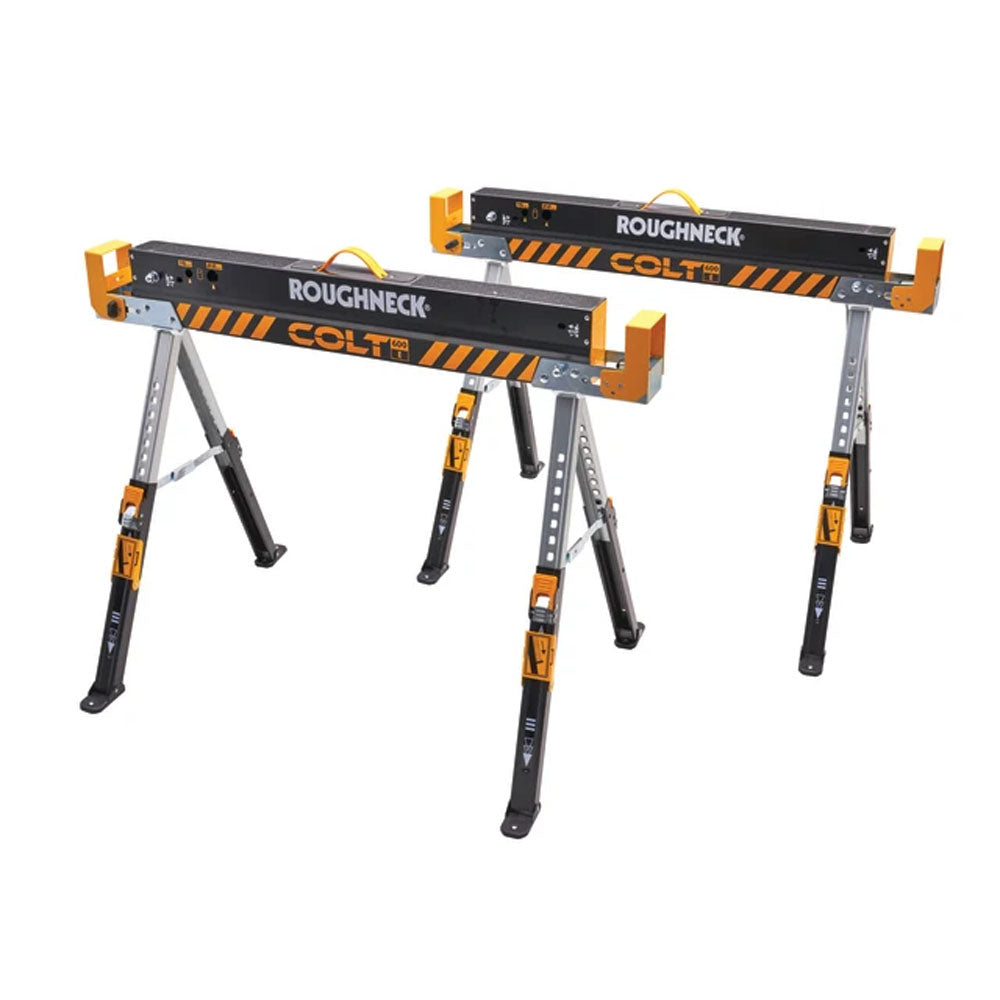 Roughneck Saw Horse Twin Pack - XMS25HORSE Workbenches & Saw Horses Toolbank Ltd (NMBS) Brand_Roughneck CarlR Collections_Workbenches and Saw Horses DIY Expert DIY Oct25 Product Type_Workbenches & Saw Horses Roughneck Toolbank Workbenches & Saw Horses XMS25