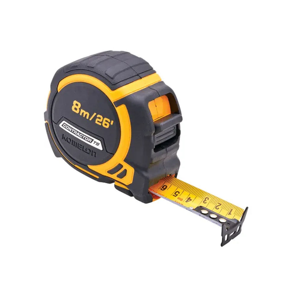 Komelon 8m Tape Measure c/w Belt Clip - XMS25PROTAPE Tape Measures Toolbank Ltd (NMBS) CarlR Collections_Measures Rules and Levels DIY Expert DIY Measures & Rules Measures Rules & Levels Oct25 Product Type_Tape Measures Toolbank XMS25