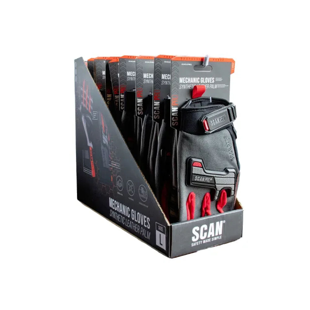 Scan Pro-Mechanic Gloves - XMS25GLMECH Gloves Toolbank Ltd (NMBS) Brand_Scan CarlR Collections_Safety Clothing DIY Expert DIY Gloves Oct25 Product Type_Gloves Safety Clothing Scan Toolbank XMS25