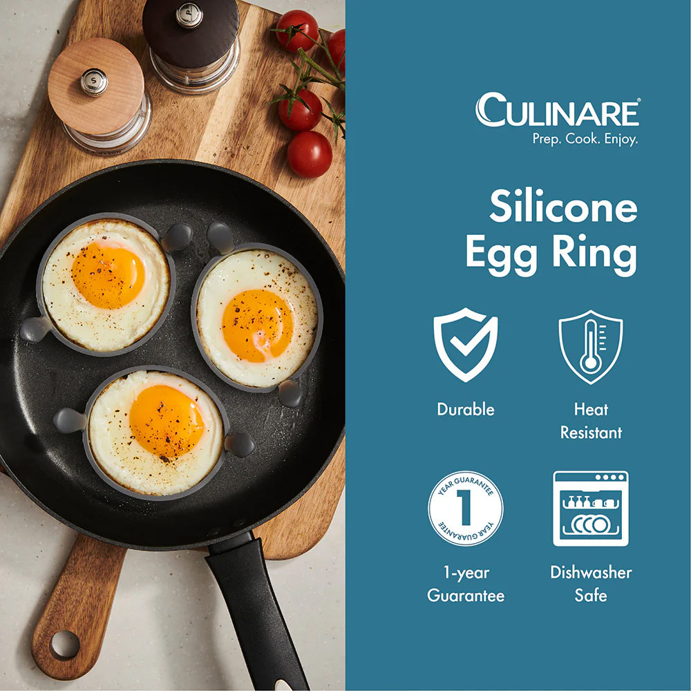 Culinare Silicone Egg Ring Grey - C240801 Egg Poachers DK Household Brands Ltd (AIS) Brand_Culinare CarlR Cooking cooking & baking Culinare Jul25 Kitchen Kitchen & Dining Kitchen Tools & Utensils Kitchenware Product Type_Egg Poachers