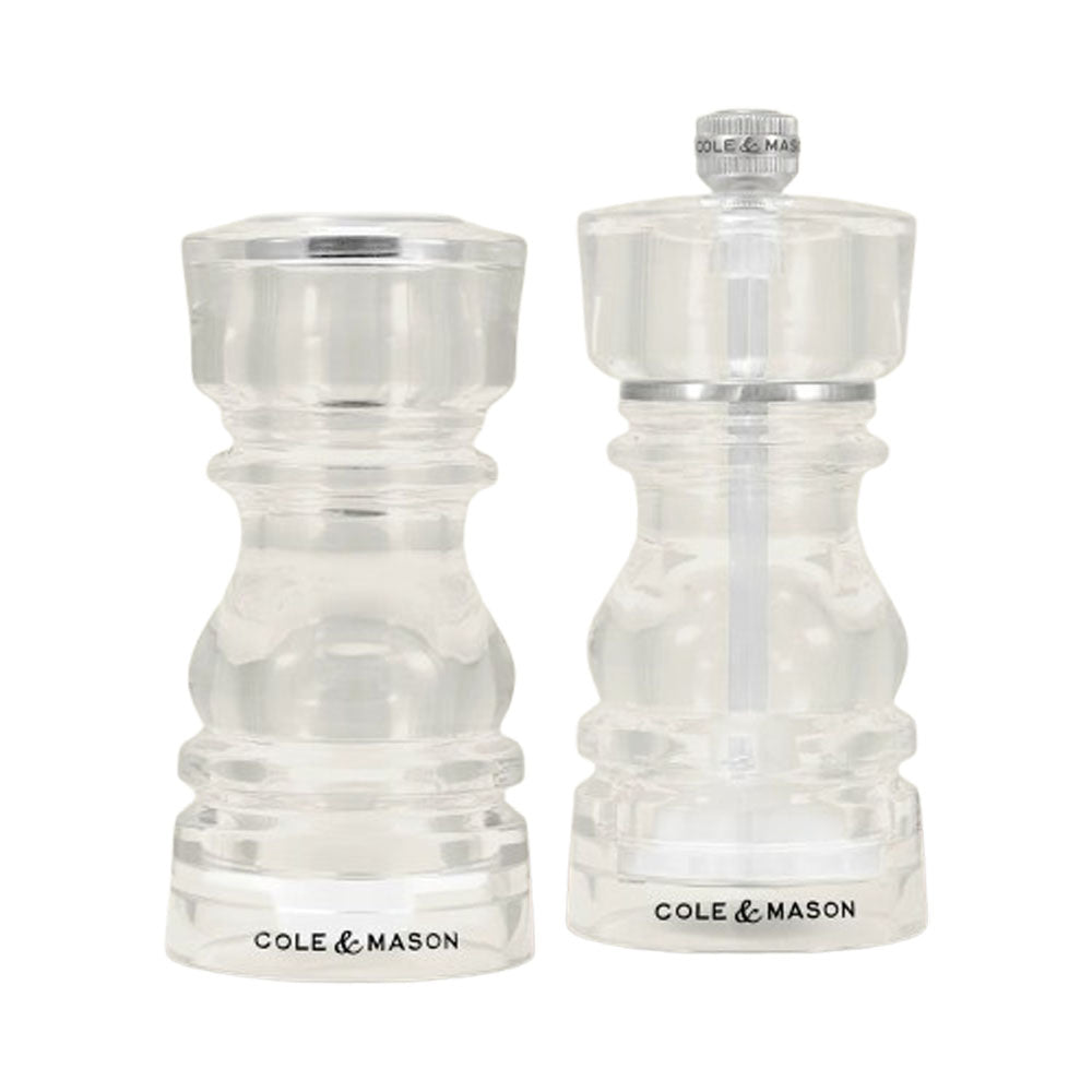 London Salt &amp; Pepper Mill Set - Acrylic - H243169 Salt / Pepper DK Household Brands Ltd (AIS) Brand_Cole & Mason CarlR Cole & Mason Collections_Food Preparation Collections_Kitchen Organisation Food Preparation Kitchen Kitchen & Dining Kitchen Organisation Kitchen Tools & Utensils Kitchenware Oct25 Product Type_Salt / Pepper