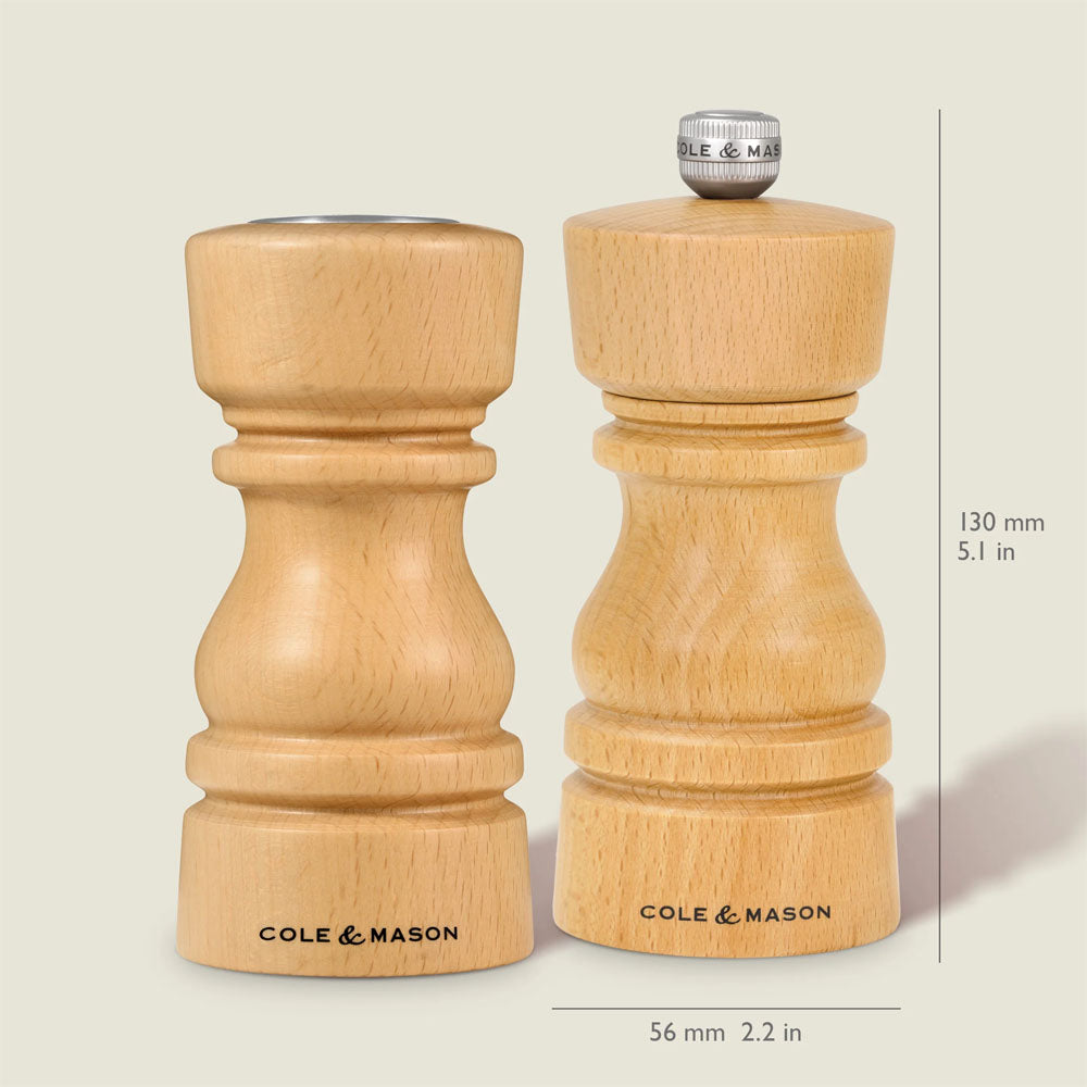 London Salt & Pepper Mill Set - Natural Wood - H243172 Salt / Pepper DK Household Brands Ltd (AIS) Brand_Cole & Mason CarlR Cole & Mason Collections_Food Preparation Food Preparation Kitchen Kitchen & Dining Kitchenware Oct25 Product Type_Salt / Pepper