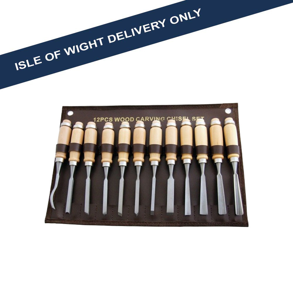 ** Amtech E0900 Wood Carving Chisel Set 12Pce Chisels DK Tools Am-tech Amtech Brand_Amtech DK Tools Google Product iowonly Planes Chisels & Files Product Type_Chisels