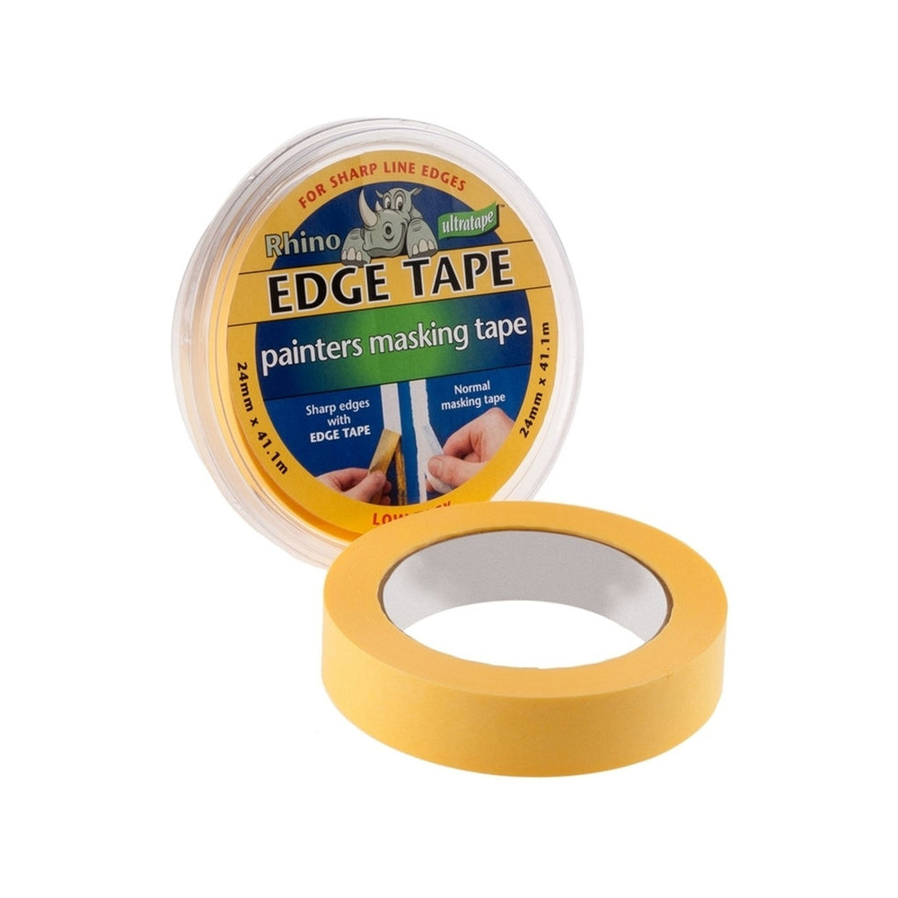 Premium Rhino 0059-2441YERH 24MM X 41.1M Edge Masking Tape Masking Tape Bruce Douglas Marketing Ltd CarlR Collections_Tapes / Adhesives MAR25 Product Type_Masking Tape Tape Tapes & Adhesives