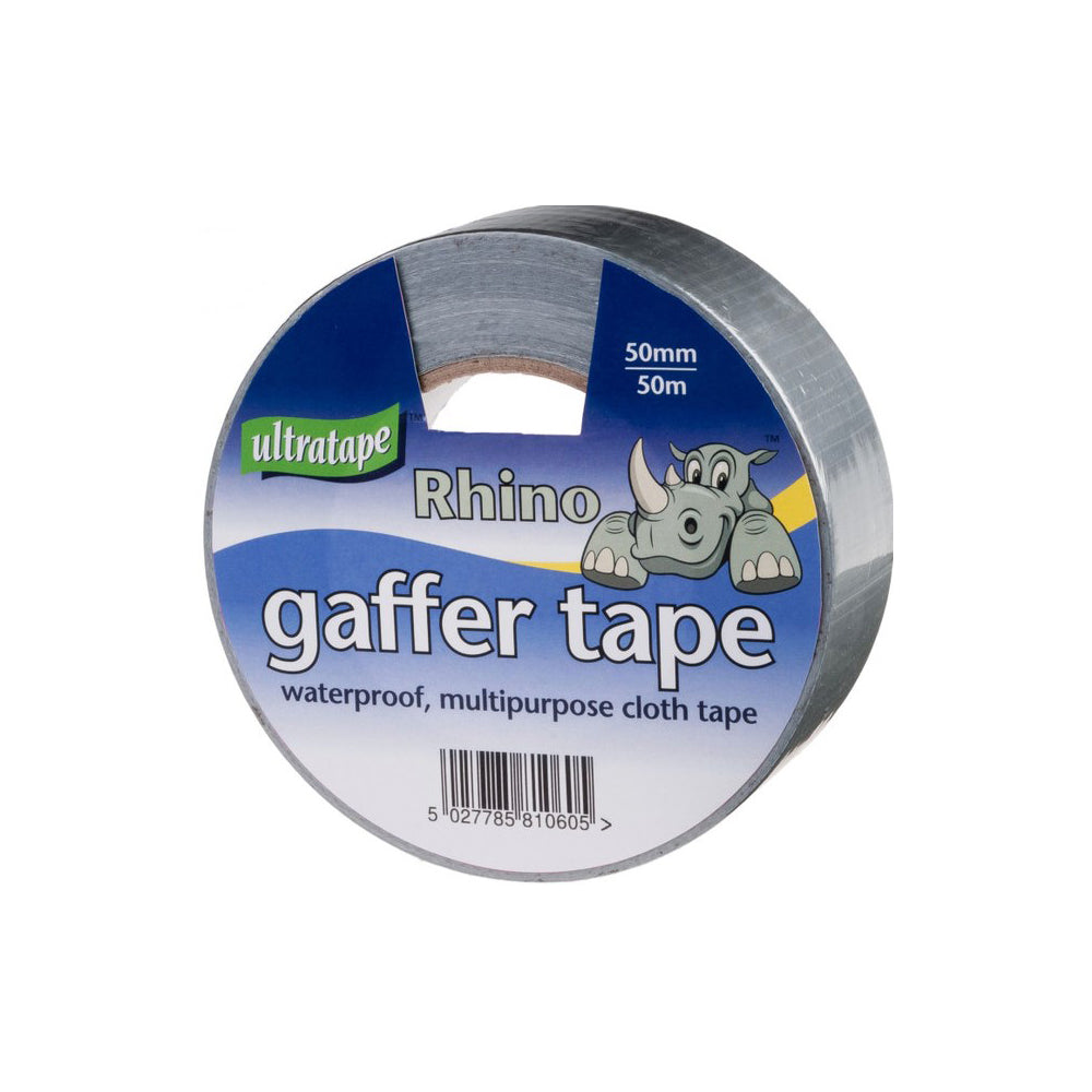 Rhino RH0043-50-SILV Silver Multipurpose Cloth Tape (50mm x 50m) All Purpose Tape Bruce Douglas Marketing Ltd CarlR Collections_Tapes / Adhesives Decorating decorating supplies MAR25 Product Type_All Purpose Tape Tape Tapes & Adhesives