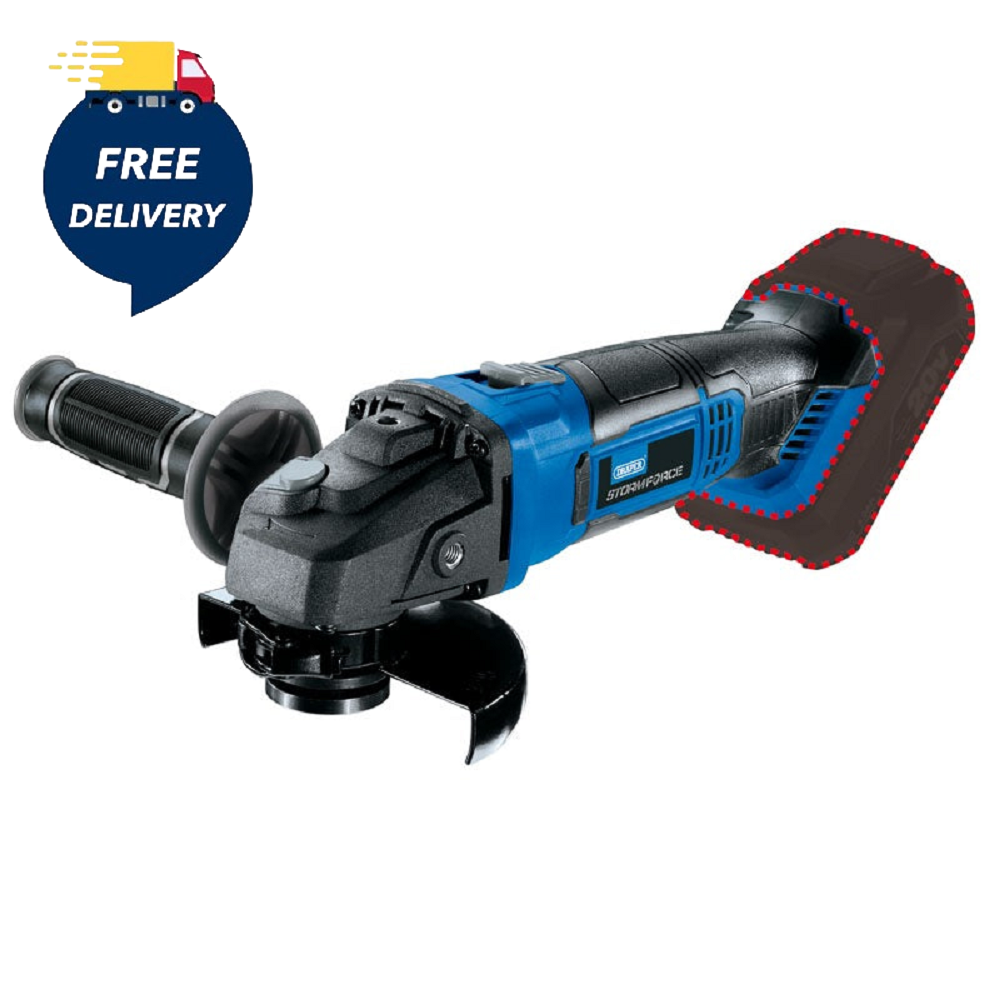 Draper 89521 Storm Force 20V 115mm Angle Grinder - Bare Unit - Premium Power Grinders from Draper - Just $56.95! Shop now at W Hurst & Son (IW) Ltd