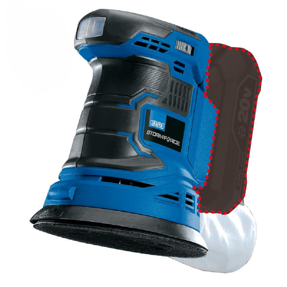 Draper 89522 Storm Force 20V  Random Orbit Sander - Bare Unit