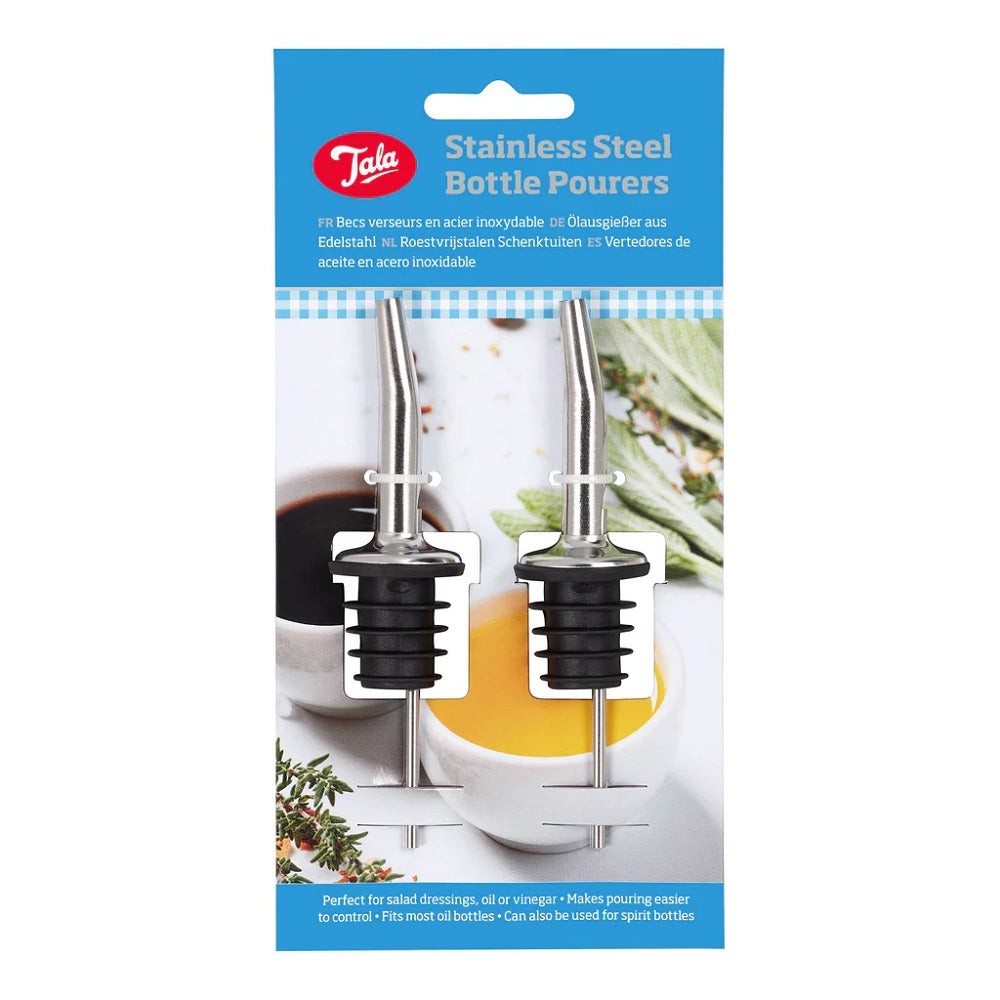 TALA 10A26009 S/Steel Pourers Set 2 Drinking Dayes Ltd (AIS) Brand_Tala Dec24 Drinkware Product Type_Drinks Bottles Product Type_Drinks Dispensers RobC Spout Tala