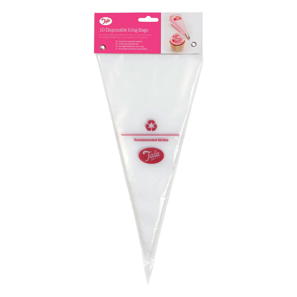 TALA 10A01452 Disposable Icing Bags Pk of 10 Cake Decorating Dayes Ltd (AIS) Brand_Tala Christmas Cake Decorating & Storage cooking & baking Dec24 Product Type_Cake Decorating RobC Tala