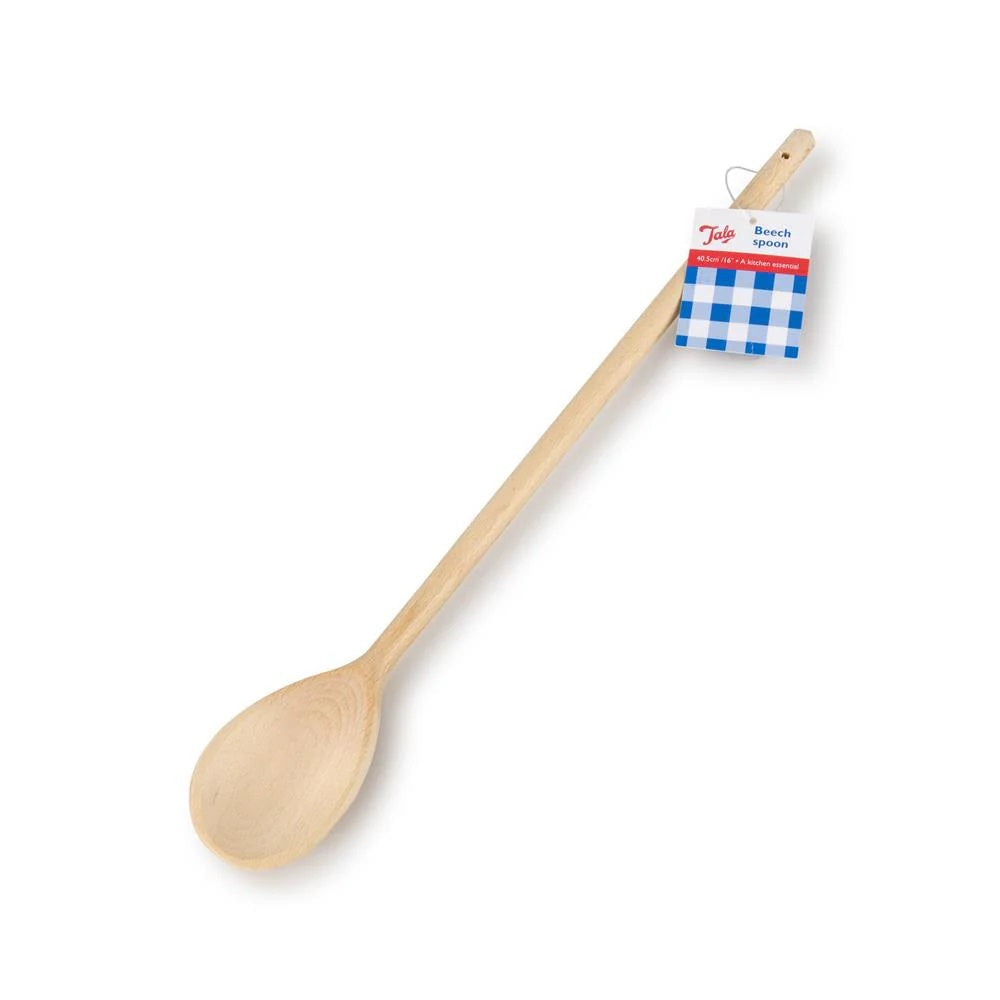 TALA 10E23008 Wooden Spoon - 40.5cm Kitchenware Dayes Ltd (AIS) Brand_Tala Collections_Ladles / Spoons Dec24 Ladles & Spoons Product Type_Ladles & Spoons Product Type_Measuring Cups & Spoons Product Type_Spoon Rests RobC Spoon Spoon Rests Tala Tea Spoon Wooden