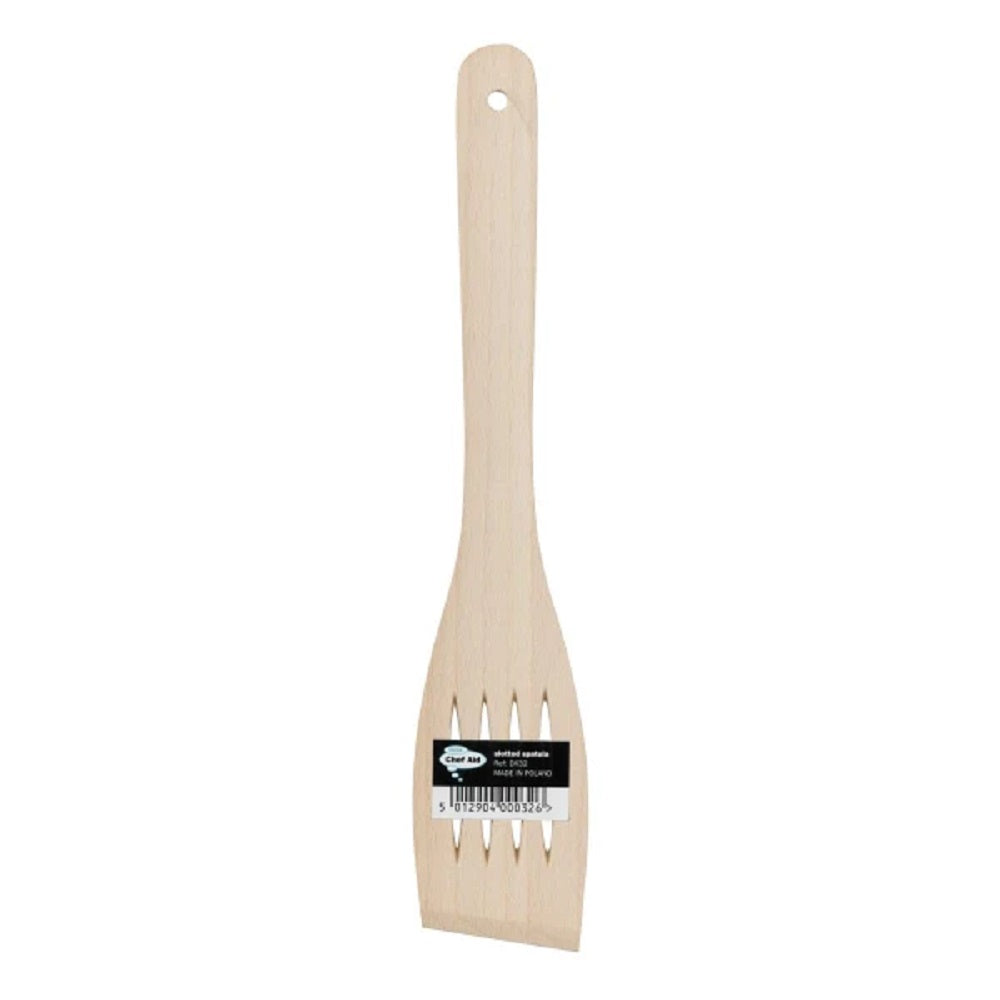 CHEF AID 10E00032 Wooden Slotted Spatula Kitchenware Dayes Ltd (AIS) Brand_Chef Aid Chef Aid Chef Aids Collections_Spatulas and Turners Dec24 Kitchen Kitchen & Dining Kitchen Appliances Kitchen Tools & Utensils Kitchenware Product Type_Spatulas & Turners RobC Spatulas & Turners