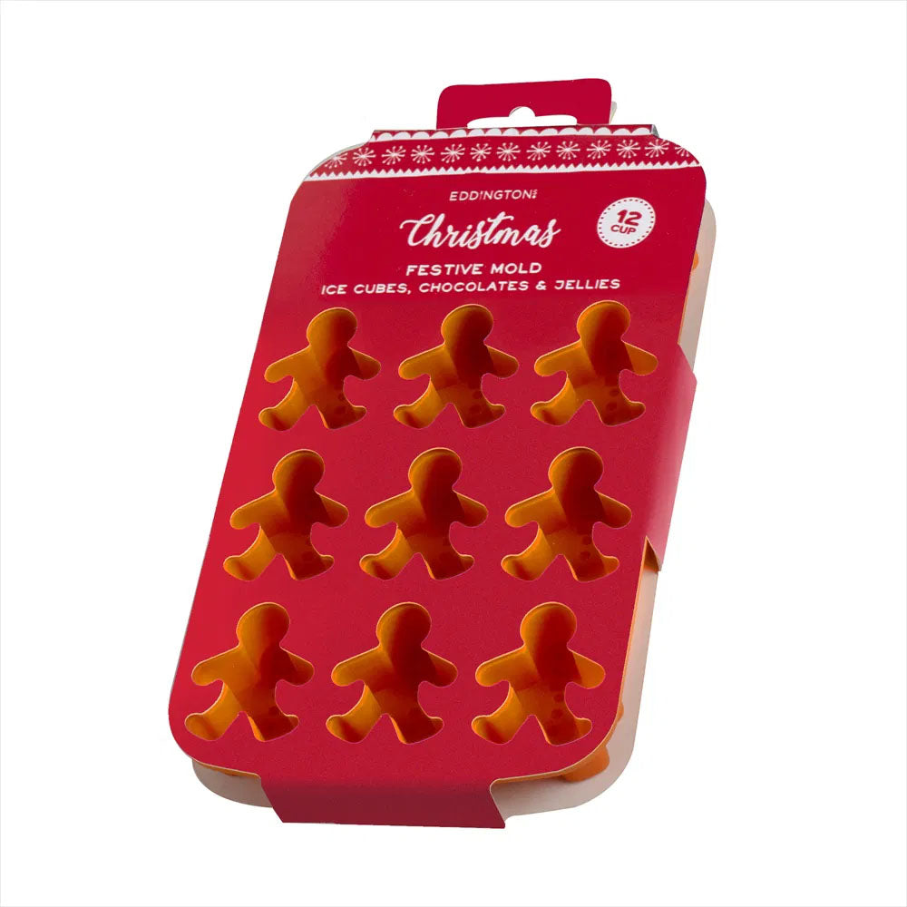 Christmas Silicone Tray 12 Cup – Gingerbread - 70505 Ice Trays Eddingtons Ltd (AIS) All Things Christmas Baking Brand_Eddingtons CarlR Christmas Christmas Gifts Christmas Novelty Christmas Products Collections_All Things Christmas Collections_Baking Cooking cooking & baking Eddingtons Home Baking Oct25 Product Type_Ice Trays Product Type_Sundry Baking