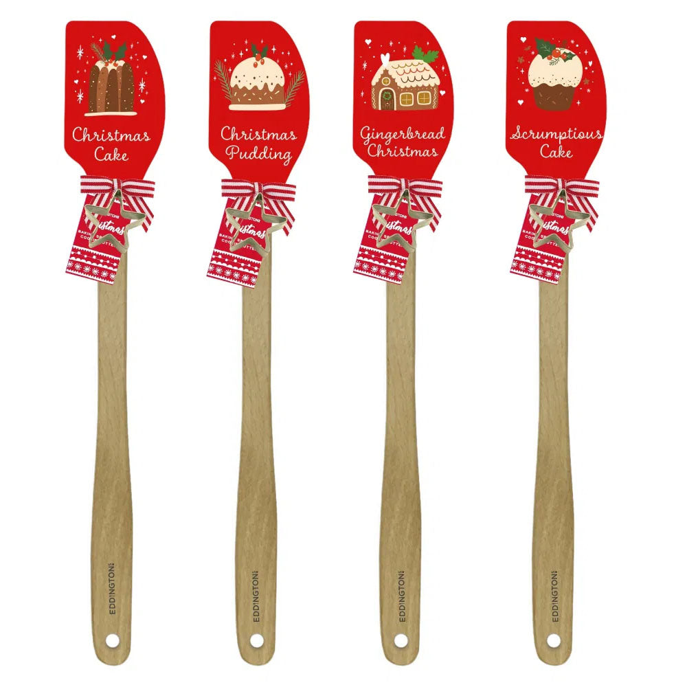 CHRISTMAS BAKING SPATULA SET 2 - SCRUMPTIOUS XMAS Spatulas & Turners Eddingtons Ltd (AIS) All Things Christmas Brand_Eddingtons CarlR Christmas Christmas Baking Christmas Cooking Christmas Novelty Christmas Products Collections_All Things Christmas Collections_Spatulas and Turners Eddingtons Oct25 Product Type_Christmas Baking Product Type_Spatulas & Turners Spatulas & Turners Xmas