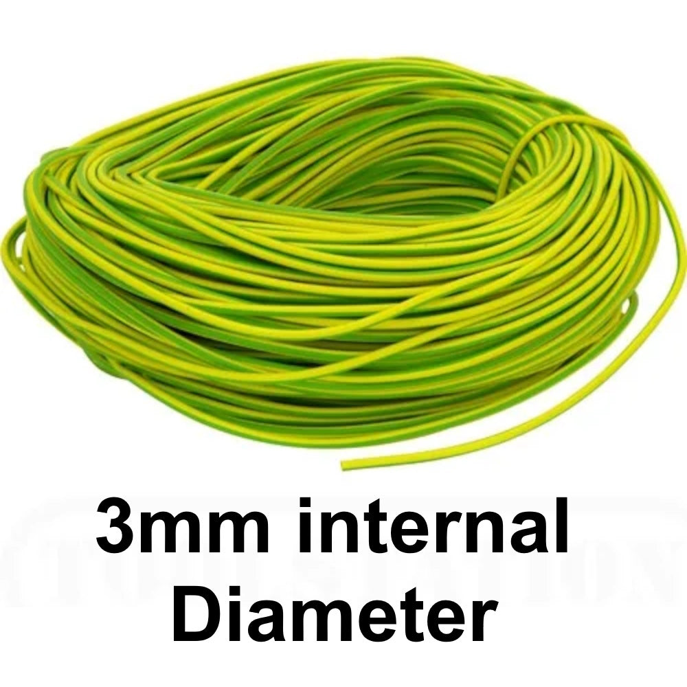 Earth Sleeve Green & Yellow 3mm - SOLD PER METRE cables Yesss Electrical Cable Collections_More Electrical Fittings / Fixings Electrical Electrical Fittings electricals Mark.Williams More Electrical Fittings / Fixings Nov24