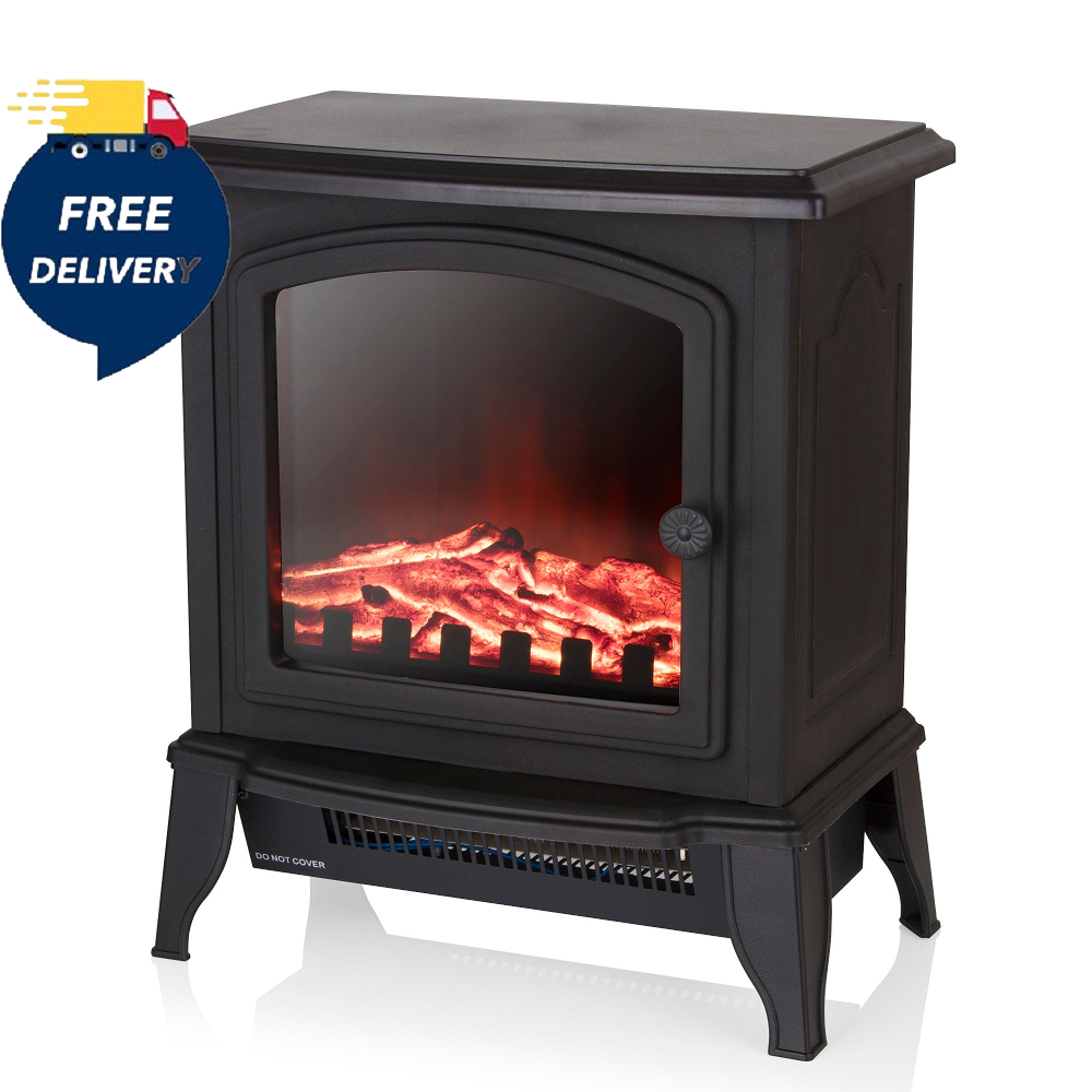 Warmlite WL46021 2000w Compact Log Effect Stove Fire with Thermostat - Premium Electric Stoves from warmlite - Just $69.95! Shop now at W Hurst & Son (IW) Ltd