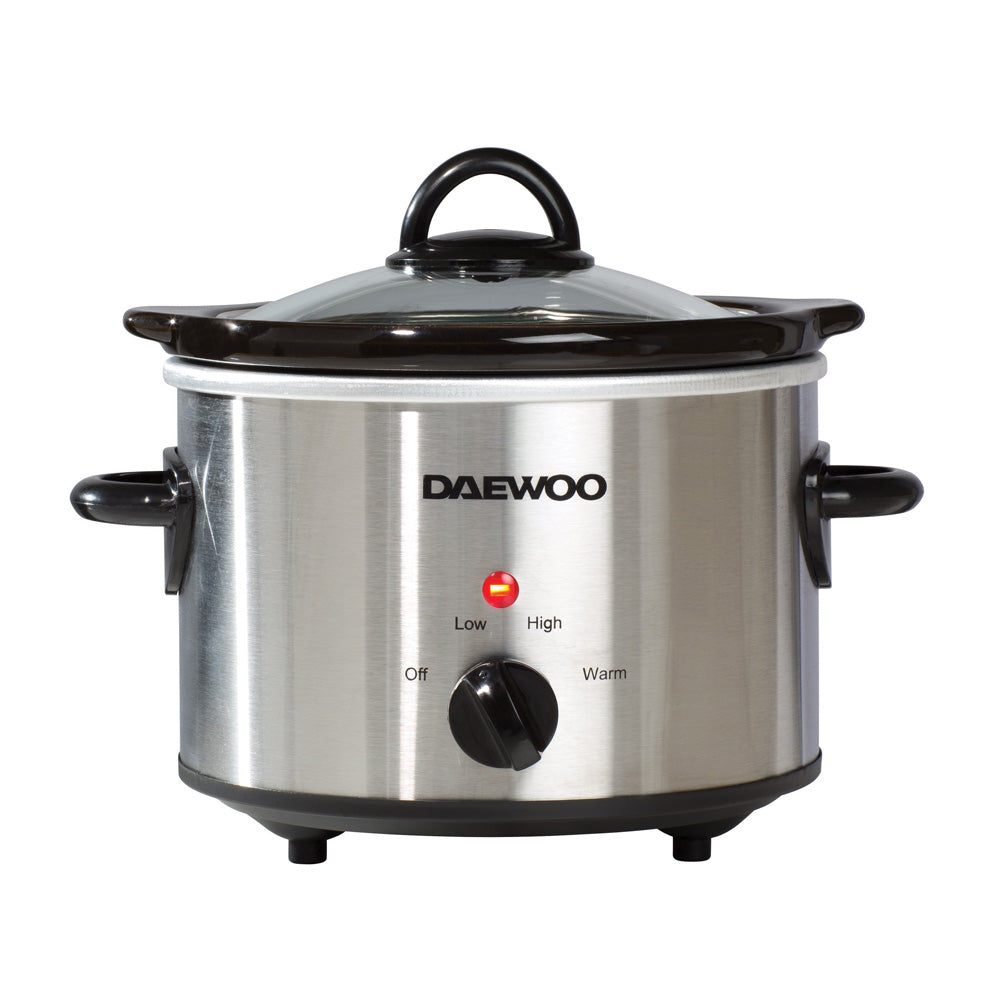 Daewoo SDA1363 Slow Cooker Stainless Steel 1.5ltr