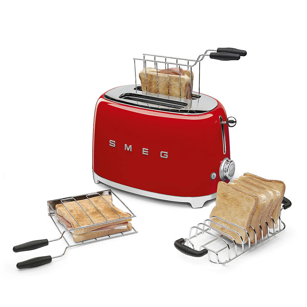 Smeg Toaster 2 Slice - Red - TSF01RDUK 2 Slice Toasters R K Wholesale Ltd (AIS) aug25 Brand_Smeg CarlR Collections_Toasters Kitchen Kitchen Appliances Kitchenware Product Type_2 Slice Toasters Smeg Toaster Toaster2 slice Toasters