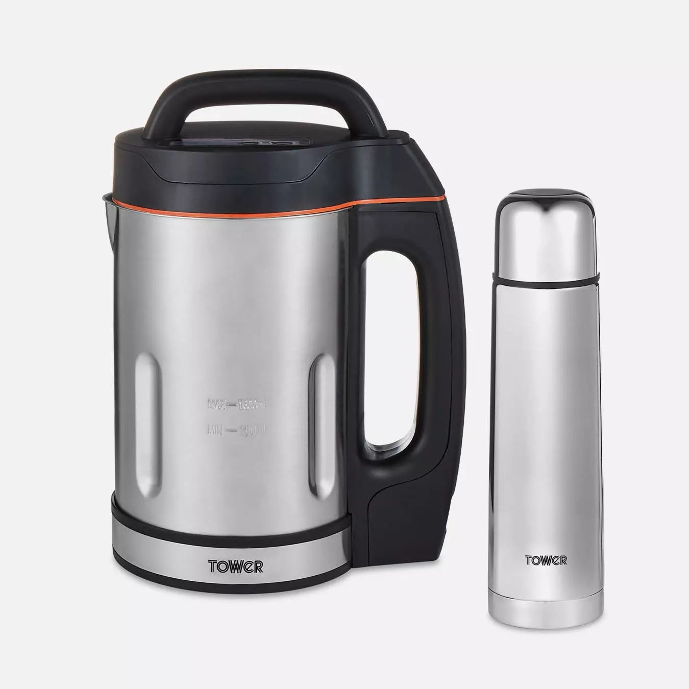 Tower T12055BF Soup Maker 1.6Ltr with 500ml Flask - Premium Soup Makers from Tower - Just $64.99! Shop now at W Hurst & Son (IW) Ltd