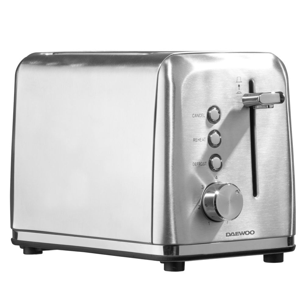 DAEWOO SDA2081GE Kensington 2 Slice Toaster Stainless Steel Toasters Eurosonic Group Limited (AIS) Brand_Daewoo Collections_Toasters Daewoo Home Jan25 Kitchen Kitchen & Dining Product Type_2 Slice Toasters Product Type_4 Slice Toasters Product Type_Sandwich Toasters RobC Toaster Toaster2 slice Toasters