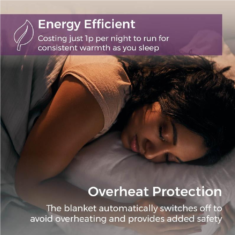 Carmen C81192 Single Heated Under Blanket with Overheat Protection, 40W, White - Premium Underblankets - Single from Carmen - Just $15.95! Shop now at W Hurst & Son (IW) Ltd