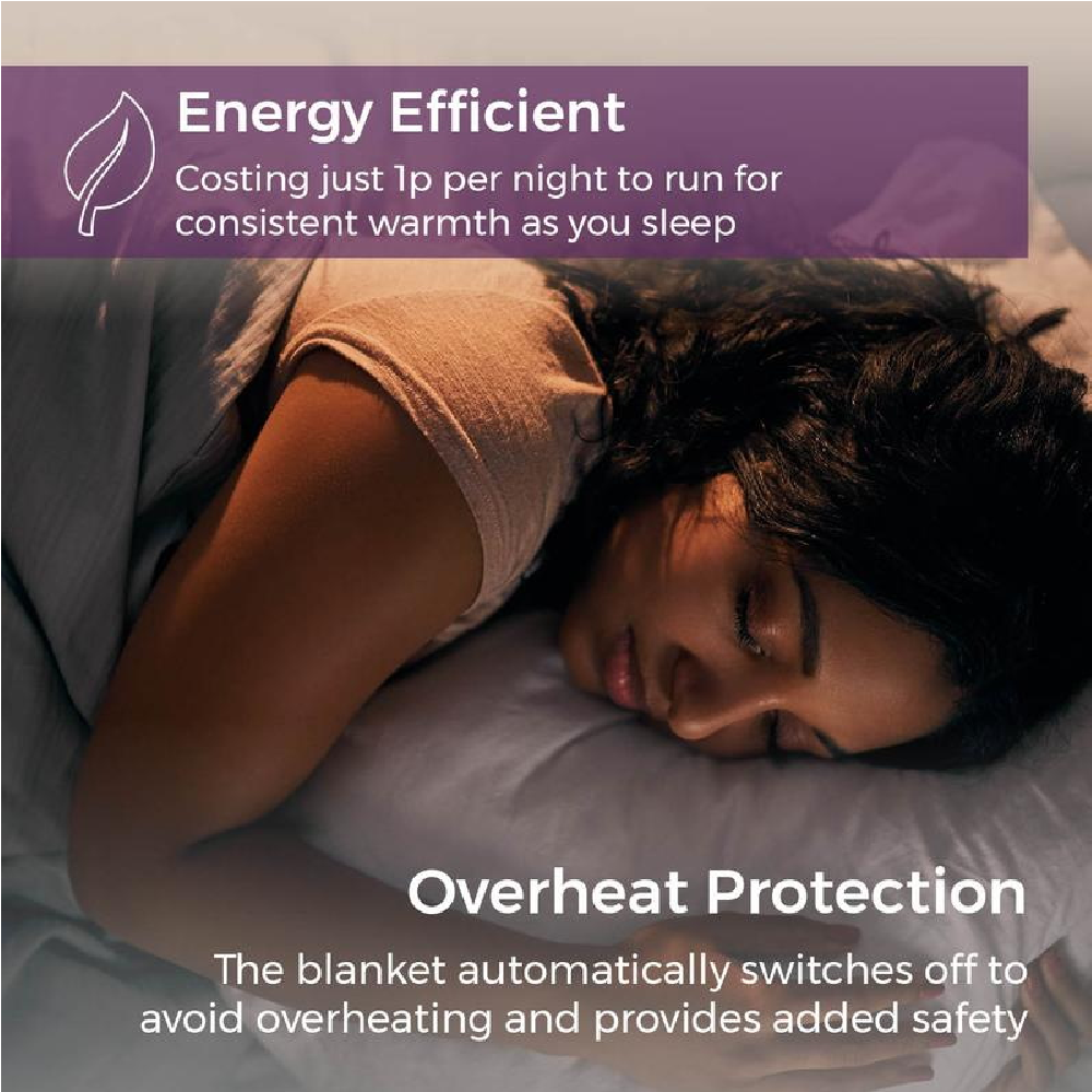 Carmen C81193 Double Heated Under Blanket with Overheat Protection, 70W, White - Premium Underblankets - Double from Carmen - Just $20.99! Shop now at W Hurst & Son (IW) Ltd