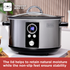 Black & Decker BXSC16045GB Digital Slow Cooker Stainless Steel 6.5 Ltr