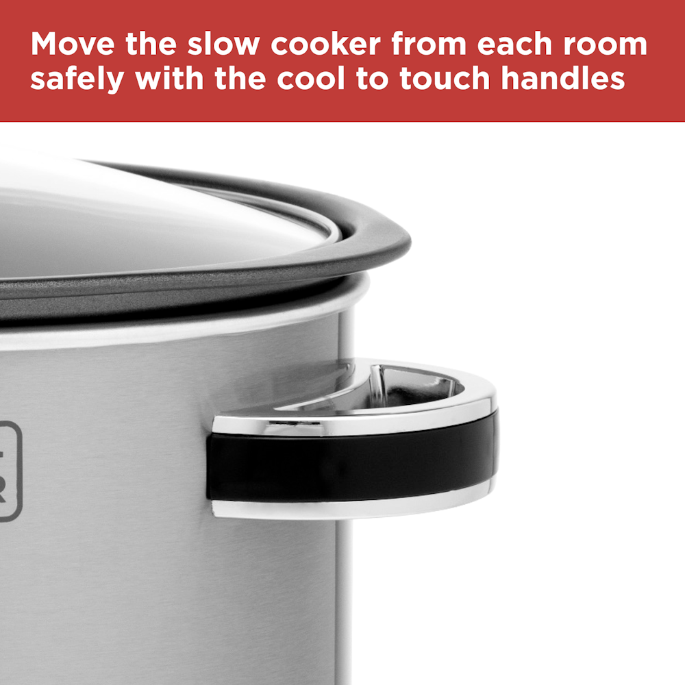 Black & Decker BXSC16045GB Digital Slow Cooker Stainless Steel 6.5 Ltr