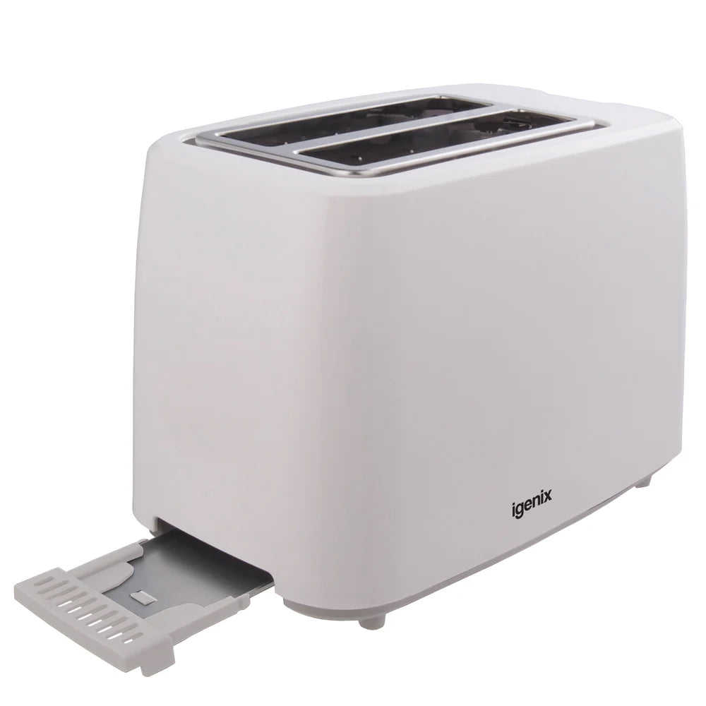 IGENIX IG3011 2 Slice Toaster White 2 Slice Toasters Bluestem Group Brand_Igenix CarlR Collections_Toasters Feb25 Igenix Kitchen Appliances Kitchen Essential kitchen essentials Kitchenware Product Type_2 Slice Toasters Toasters