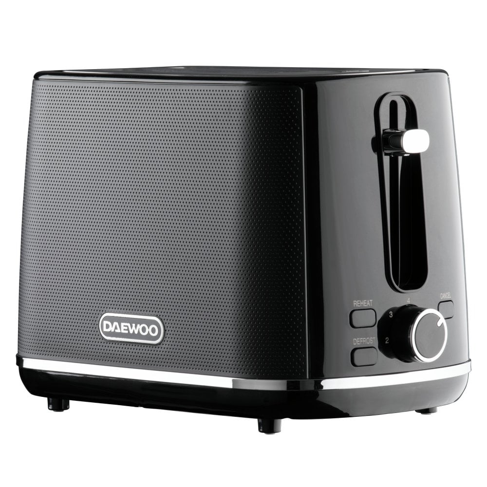 Daewoo SDA2627GE Stirling 2 Slice Toaster Black Toasters Eurosonic Group Limited (AIS) Black Brand_Daewoo Collections_Toasters Daewoo Jan25 Product Type_2 Slice Toasters Product Type_4 Slice Toasters Product Type_Sandwich Toasters RobC Toaster Toaster2 slice Toasters