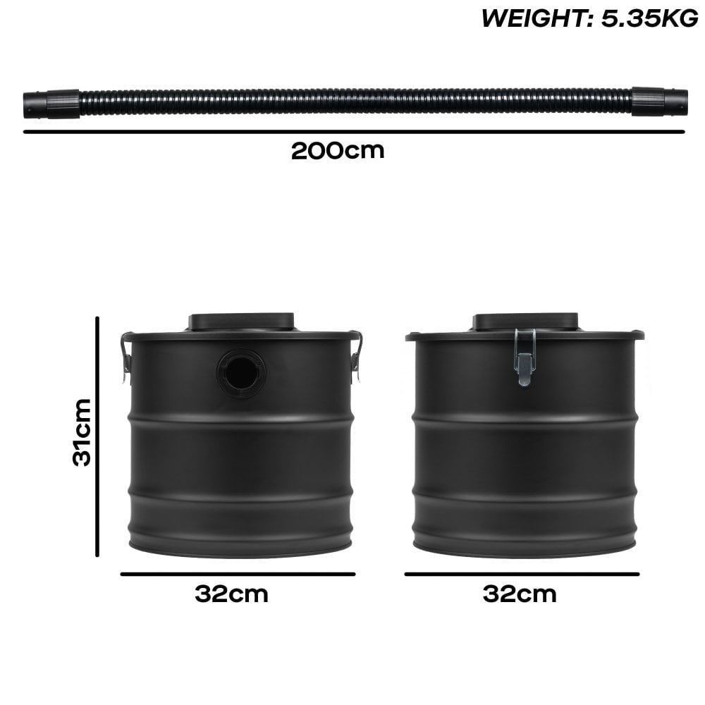 Daewoo Ash Vacuum Cleaner - FLR00182 Cylinder Vacuums Eurosonic Group Limited (AIS) aug25 Brand_Daewoo CarlR Collections_Vacuums / Floor Cleaners Daewoo Product Type_Ash Vacuums Product Type_Cylinder Vacuums Vacuums Vacuums & Floor Cleaners
