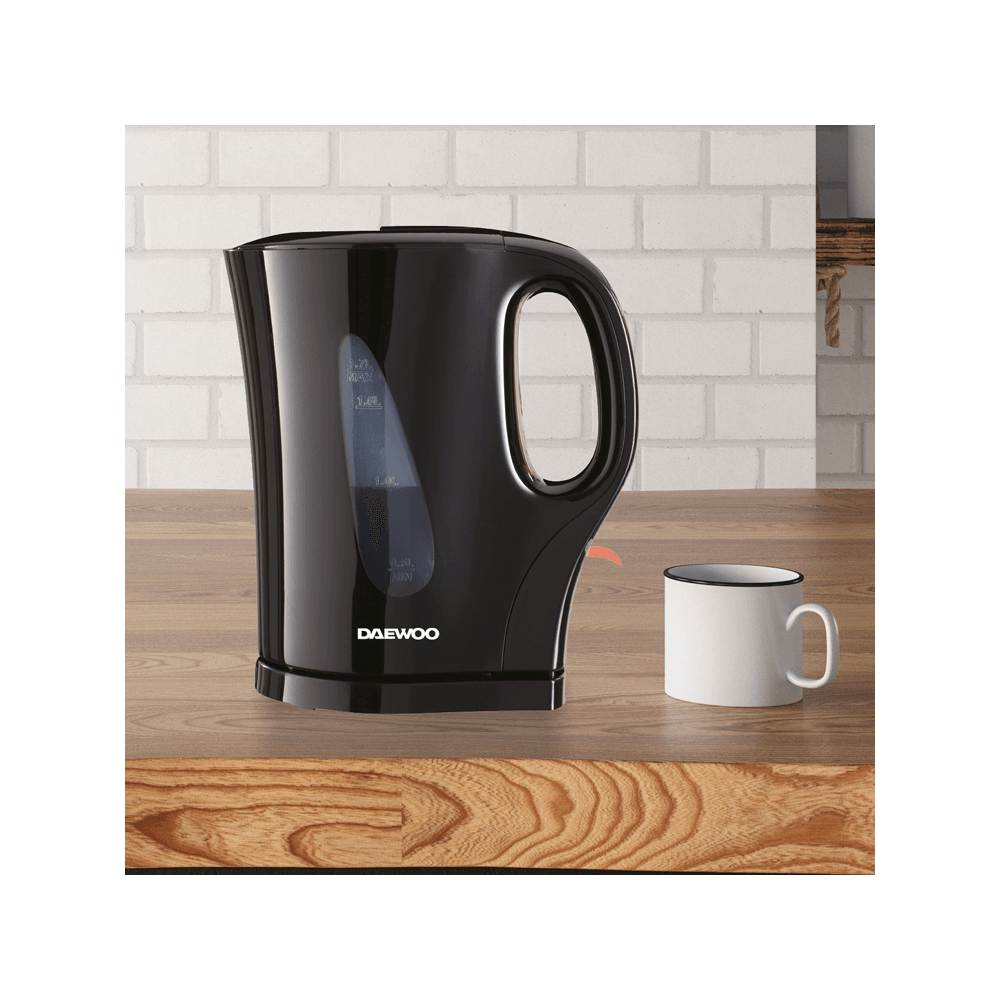 DAEWOO Plastic Kettle 1.7L - BLACK Electric Kettles Eurosonic Group Limited (AIS) Black Brand_Daewoo Collections_Toasters Daewoo Jan25 Product Type_2 Slice Toasters RobC Toaster Toaster2 slice Toasters