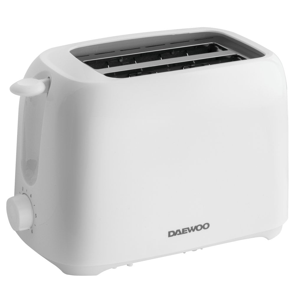 DAEWOO SDA2453GE Plastic 2 Slice Toaster - White Toasters Eurosonic Group Limited (AIS) Brand_Daewoo Collections_Toasters Daewoo Jan25 Product Type_2 Slice Toasters RobC Toaster Toaster2 slice Toasters white