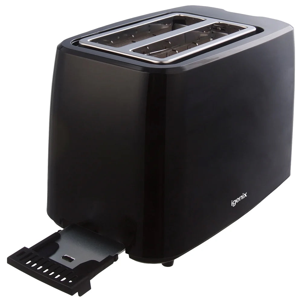 IGENIX IG3012 2 Slice Toaster Black 2 Slice Toasters Bluestem Group Brand_Igenix CarlR Collections_Toasters Feb25 Igenix Kitchen Kitchen & Dining Kitchen Appliances Kitchenware Product Type_2 Slice Toasters Toaster Toaster2 slice Toasters