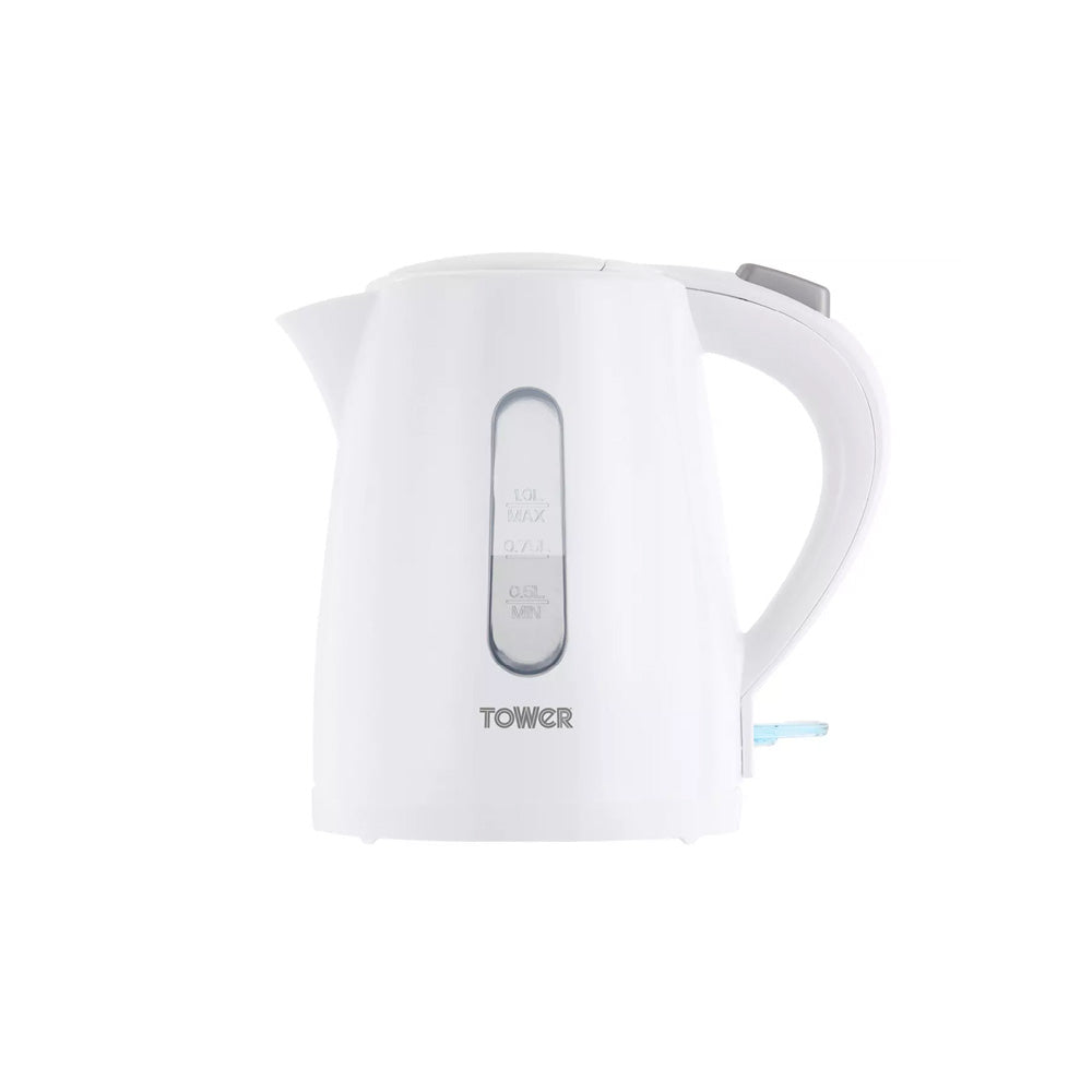 Tower T10029W Kettle 1L White Electric Kettles R K Wholesale Ltd (AIS) Brand_Tower CarlR Coffee Collections_Kettles Dec24 Electric Kettles Kettle Kettles Kitchen & Dining Kitchenware Product Type_Kettles Tower