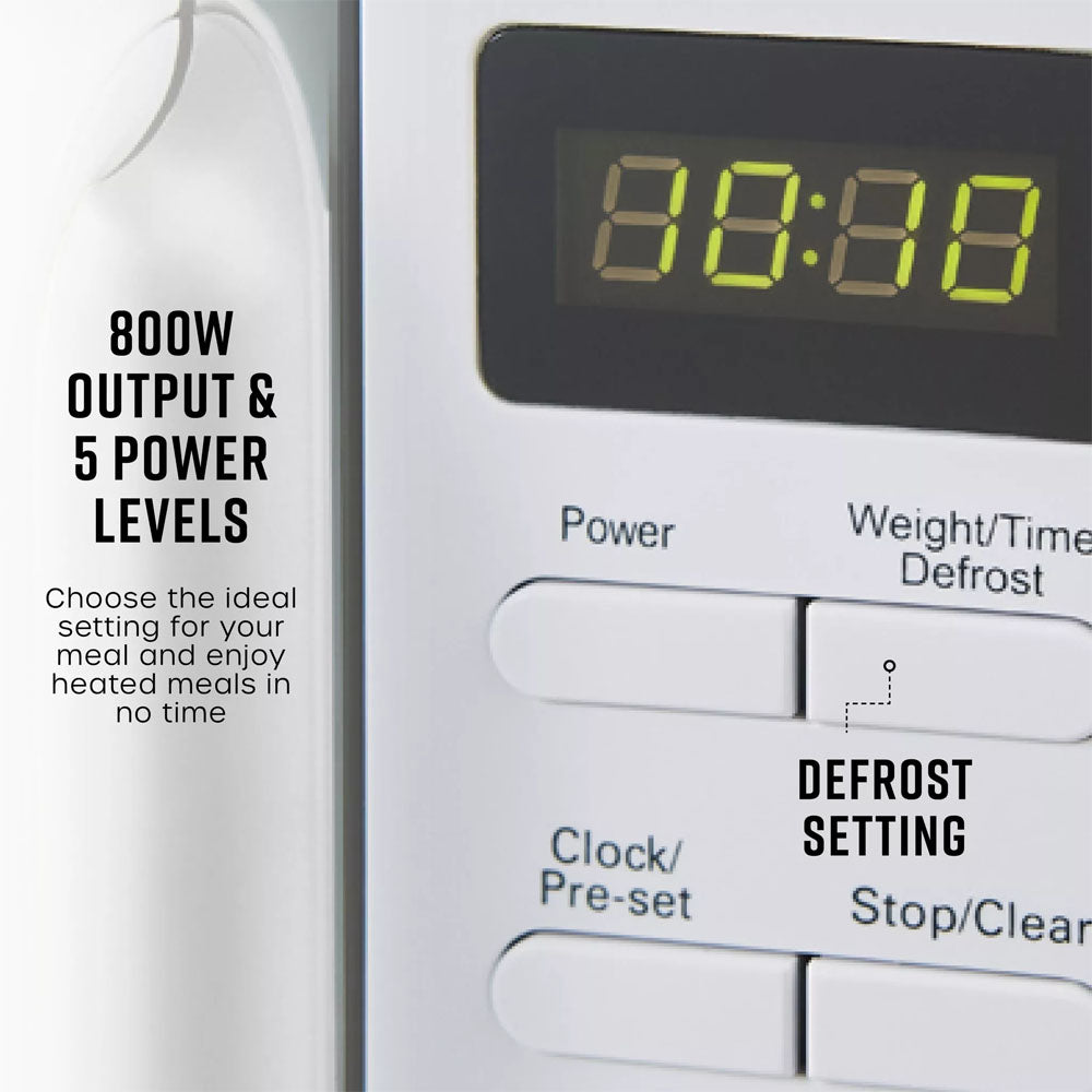 Swan Digital Microwave 20L 800W – White - SM4421WHT Microwaves R K Wholesale Ltd (AIS) Brand_Swan CarlR Collections_Cooking Appliances Cooking cooking & baking Cooking Appliances Microwave & Mini Ovens Microwaves Oct25 Product Type_Microwaves Save on Cooking Sundry Electric Cooking Swan