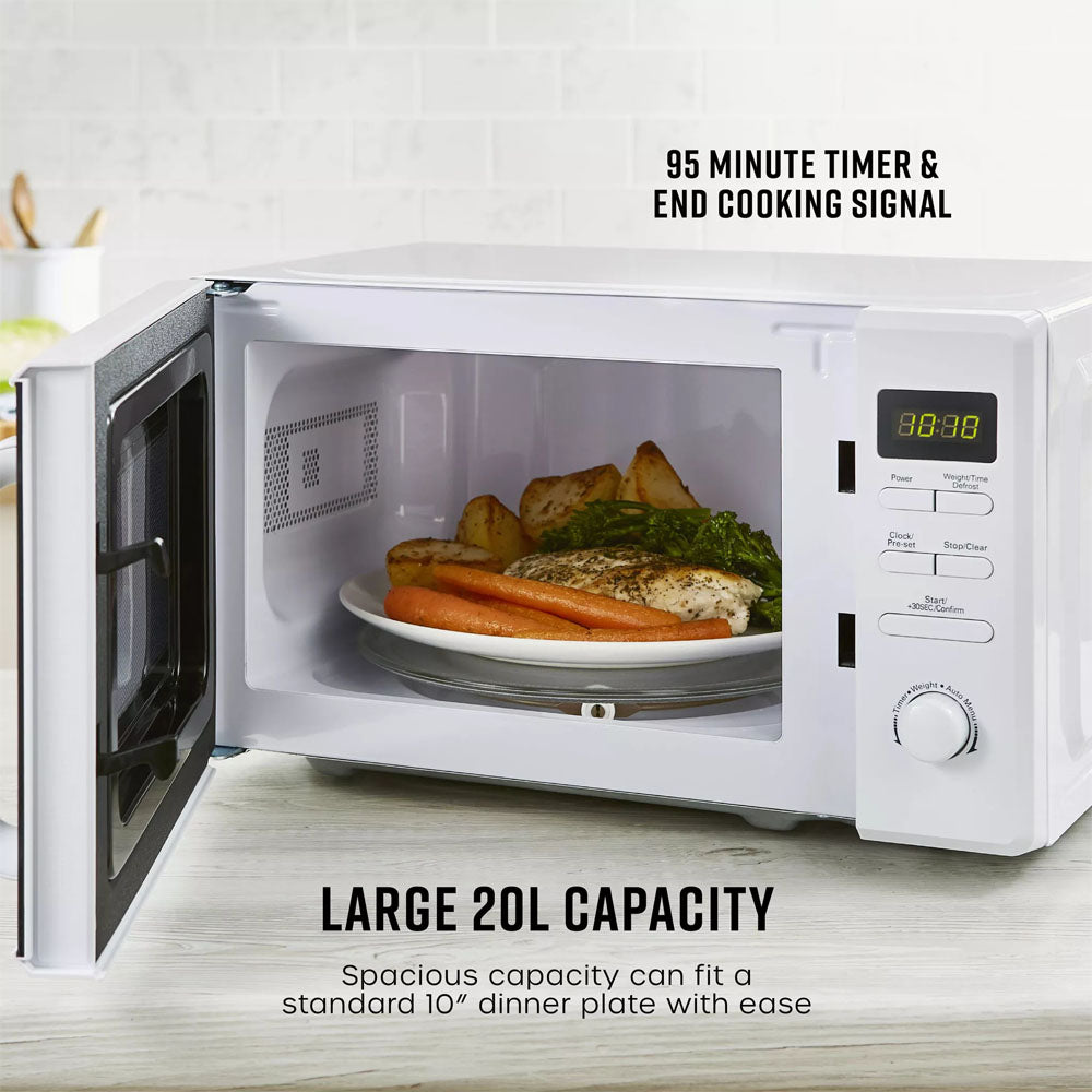 Swan Digital Microwave 20L 800W – White - SM4421WHT Microwaves R K Wholesale Ltd (AIS) Brand_Swan CarlR Collections_Cooking Appliances Cooking cooking & baking Cooking Appliances Microwave & Mini Ovens Microwaves Oct25 Product Type_Microwaves Save on Cooking Sundry Electric Cooking Swan