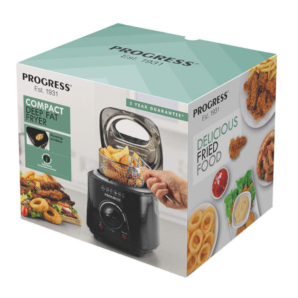 Progress Deep Fat Fryer 1L - EK2969PBLK Kitchenware UP Global Sourcing UK Ltd (AIS) Brand_Progress CarlR Deep Fryers Kitchen Kitchen & Dining Kitchen Appliances Kitchenware Oct25 Product Type_Deep Fryers Progress Progress Cookshop