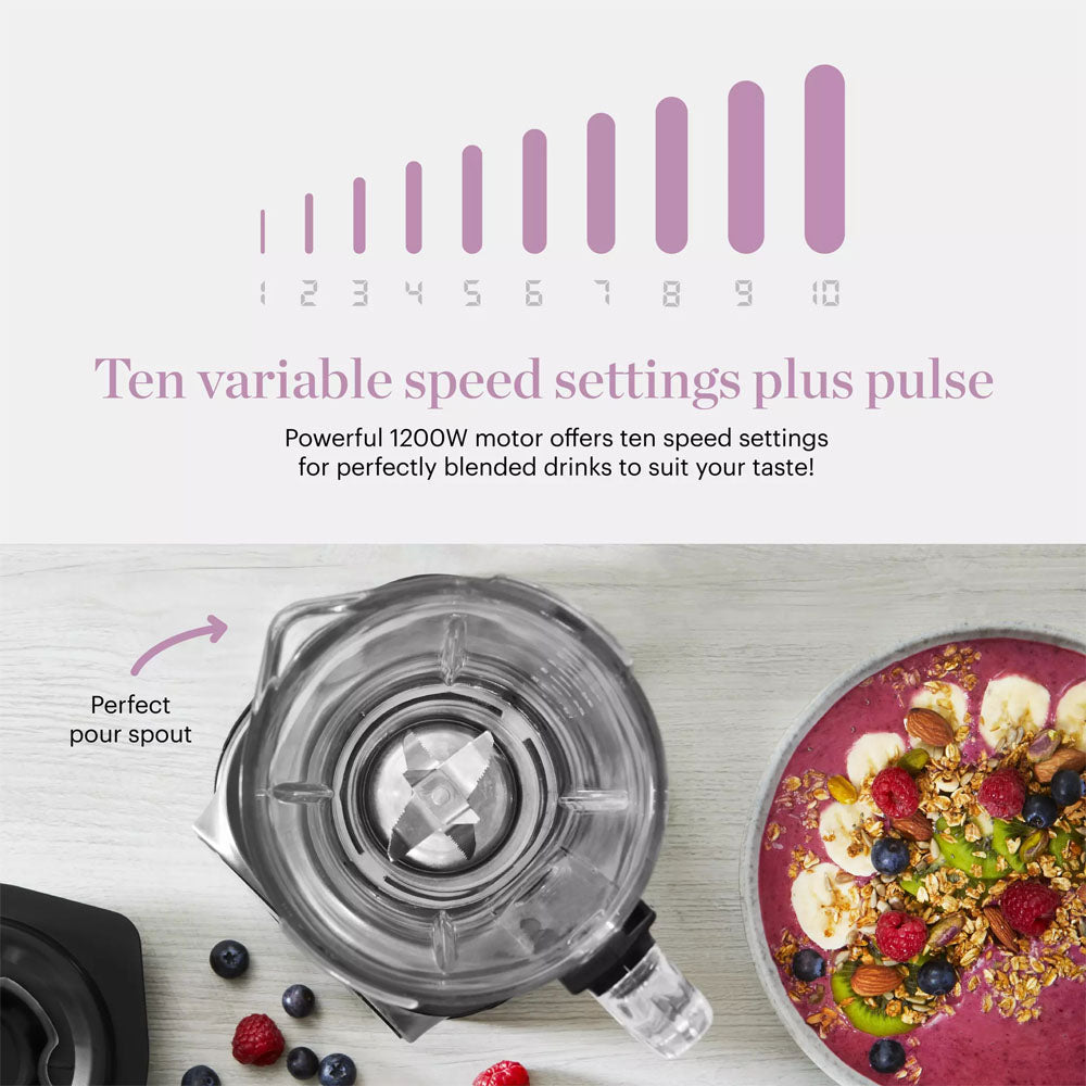 Good Food Digital Jug Blender - GF12013 Table Blenders R K Wholesale Ltd (AIS) Brand_Tower CarlR Hand & Table Blenders Kitchen Kitchen Appliances Kitchenware Oct25 Product Type_Table Blenders Tower