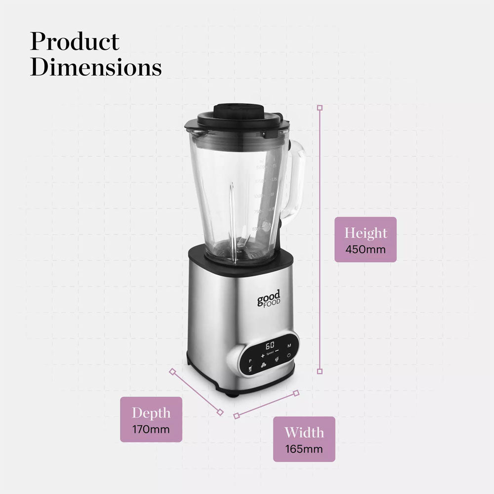 Good Food Digital Jug Blender - GF12013 Table Blenders R K Wholesale Ltd (AIS) Brand_Tower CarlR Hand & Table Blenders Kitchen Kitchen Appliances Kitchenware Oct25 Product Type_Table Blenders Tower