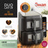 Swan Duo Layer Air Fryer 11L - SD10522BLK Air Fryers R K Wholesale Ltd (AIS) Brand_Swan CarlR Collections_Cooking Appliances Cooking cooking & baking Cooking Appliances Kitchen Kitchen Appliances Nov25 Product Type_Air Fryers Sundry Electric Cooking Swan