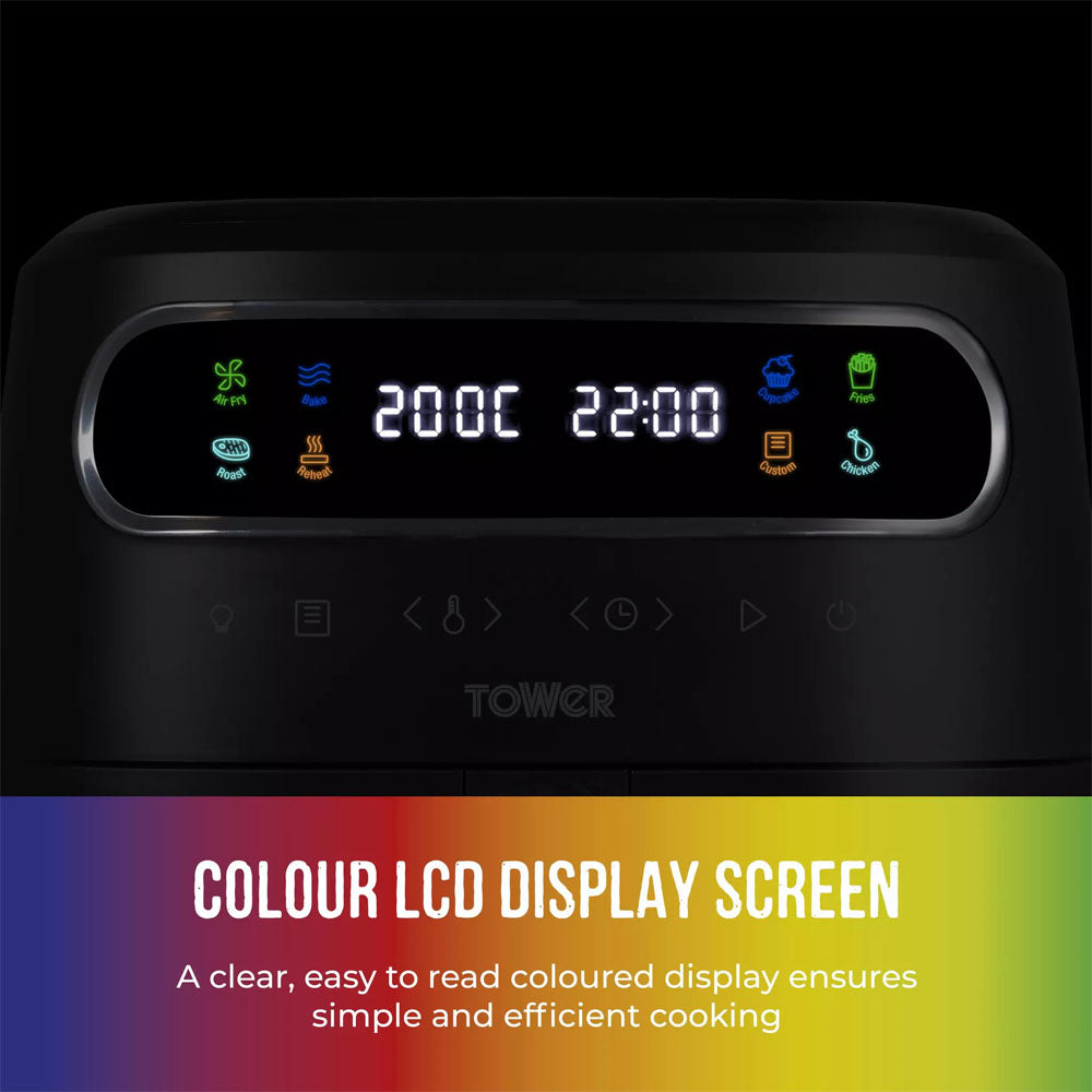 Tower Vortx 3L Digital Air Fryer - T17125 Air Fryers R K Wholesale Ltd (AIS) Brand_Tower CarlR Collections_Cooking Appliances Cooking cooking & baking Cooking Appliances Kitchen Appliances Oct25 Product Type_Air Fryers Save on Cooking Sundry Electric Cooking Tower