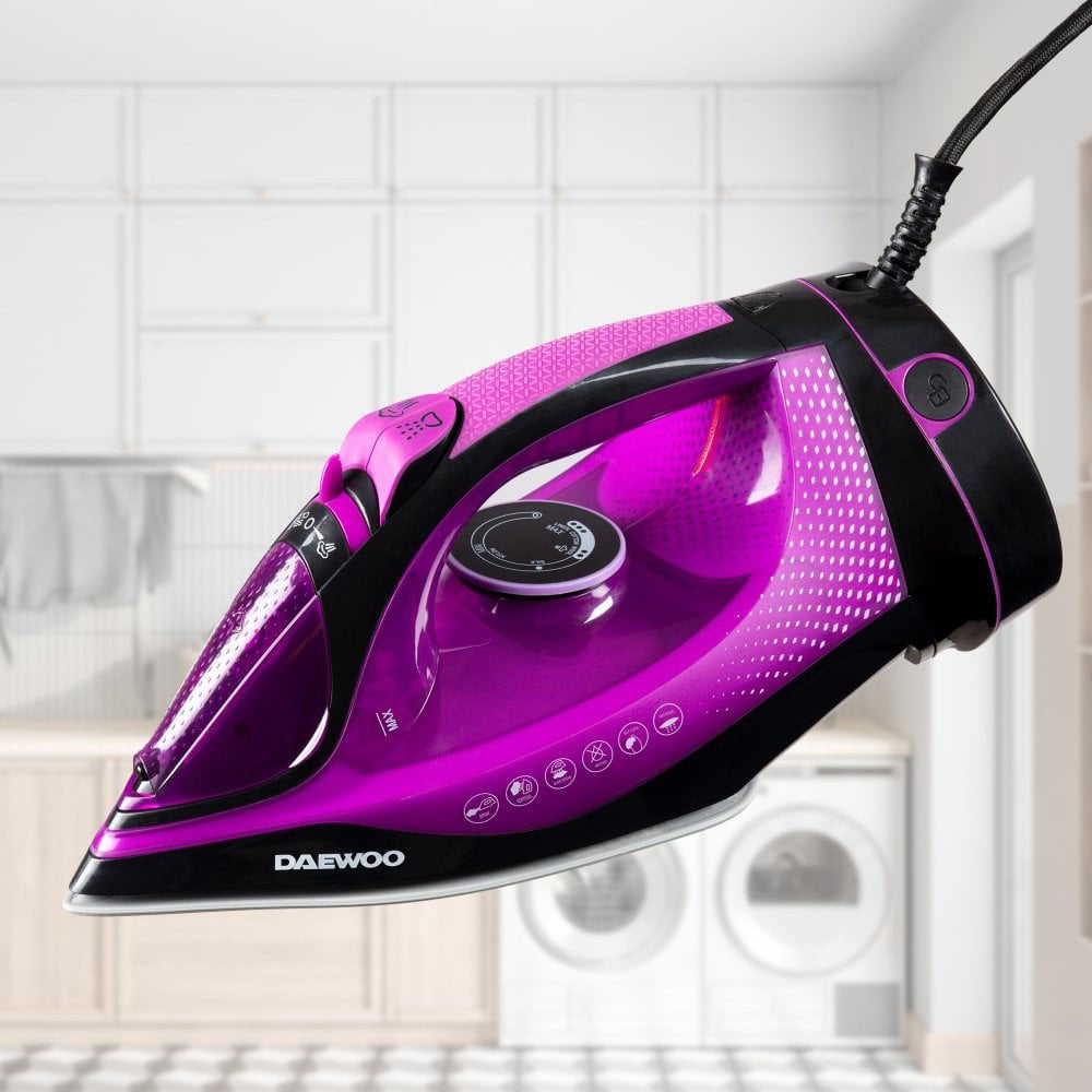 Daewoo Free Glide Cordless Steam Iron 2200W - SDA1592 Steam Irons Eurosonic Group Limited (AIS) Brand_Daewoo CarlR Collections_Irons Collections_Laundry Daewoo Ironing Irons Laundry Laundry Appliances Oct25 Product Type_Steam Irons Steam Iron