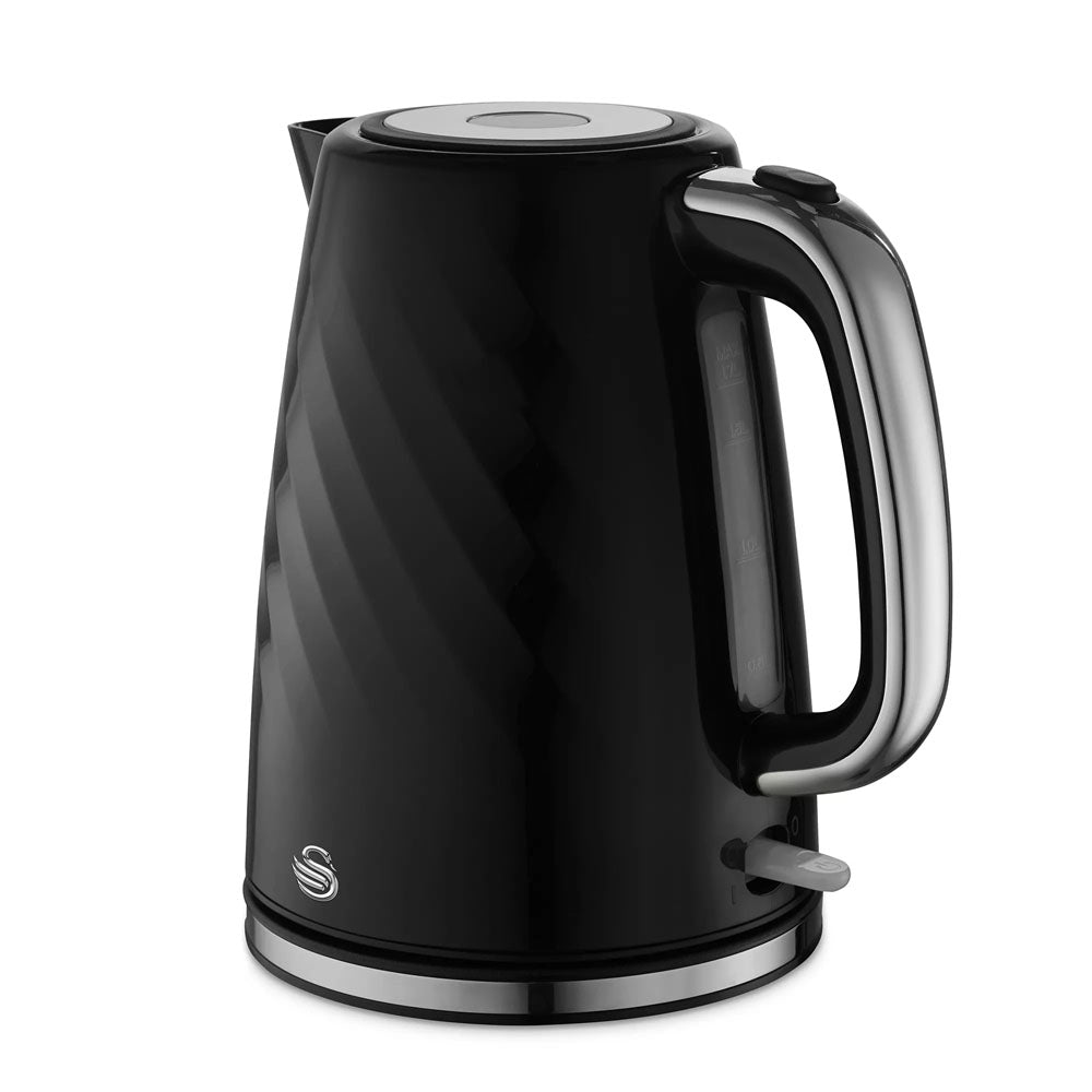 Swan Windsor Textured Kettle 1.7L – Black - SK14611BL Electric Kettles R K Wholesale Ltd (AIS) Brand_Swan CarlR Collections_Kettles Electric Kettles Kettle Kettles Kitchen Appliances Oct25 Product Type_Kettles Swan