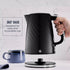 Swan Windsor Textured Kettle 1.7L – Black - SK14611BL Electric Kettles R K Wholesale Ltd (AIS) Brand_Swan CarlR Collections_Kettles Electric Kettles Kettle Kettles Kitchen Appliances Oct25 Product Type_Kettles Swan