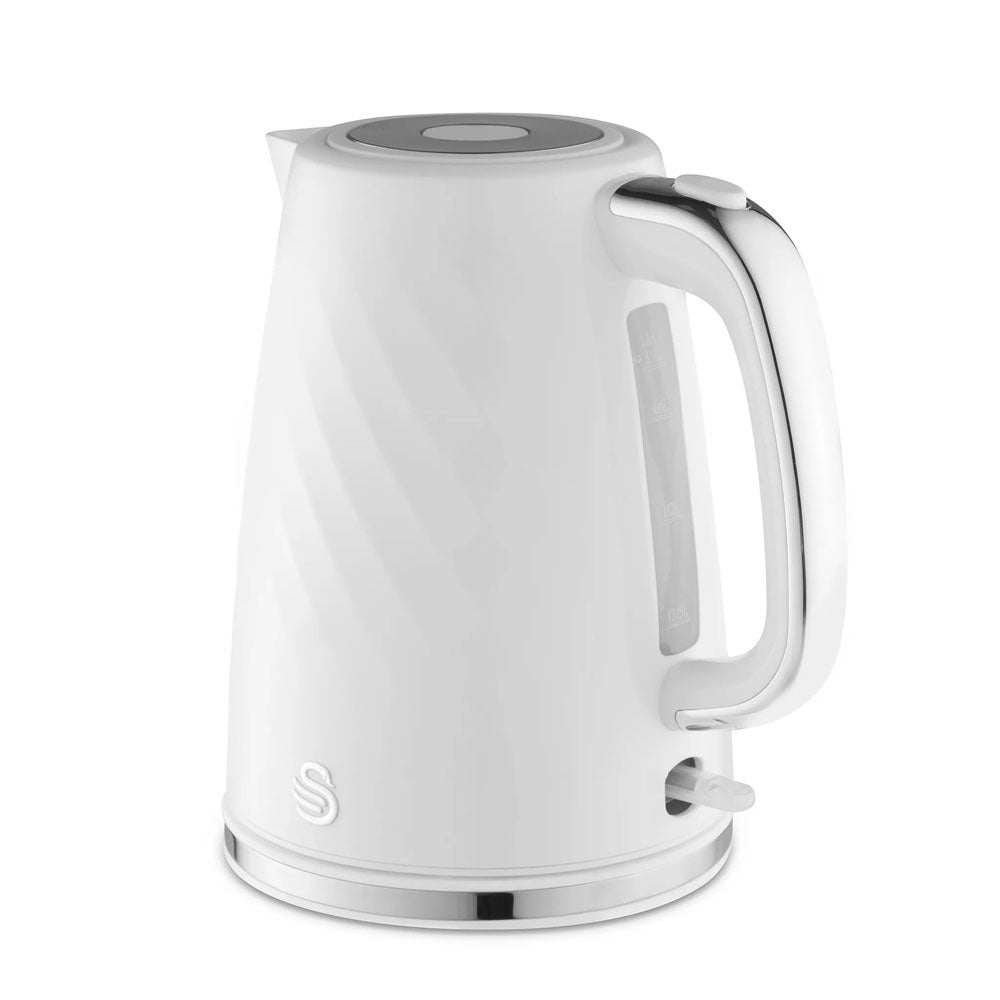 Swan Windsor Textured Kettle 1.7Ltr – White - SK14611WH Electric Kettles R K Wholesale Ltd (AIS) Brand_Swan CarlR Collections_Kettles Electric Kettles Kettle Kettles Kitchen Kitchen Appliances Kitchenware Oct25 Product Type_Kettles Swan