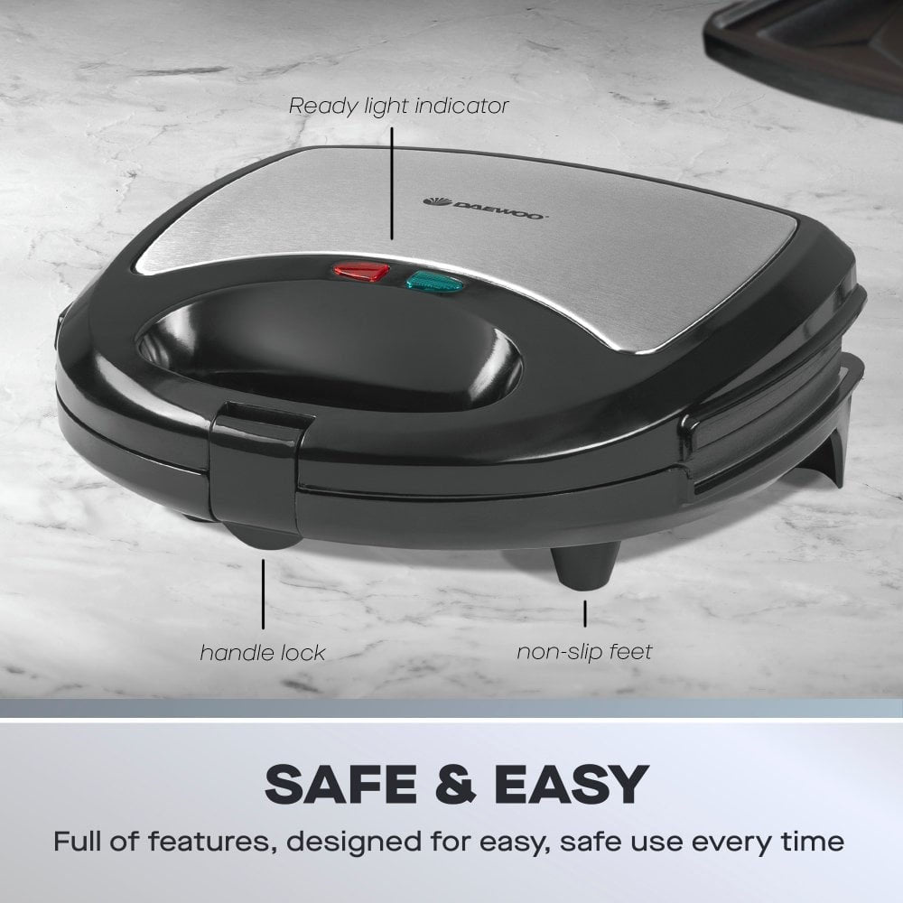 Daewoo 3-in-1 Sandwich/Panini Maker - SDA2759 Sandwich Toasters Eurosonic Group Limited (AIS) Brand_Daewoo CarlR Daewoo Kitchen Kitchen Appliances Kitchenware Oct25 Product Type_Sandwich Toasters Sandwich Makers