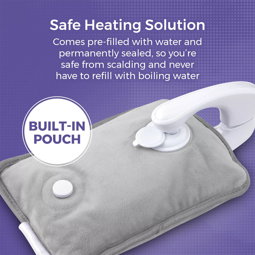 Carmen Rechargeable Hot Water Bottle – Grey - C85043GRY Hot Water Bottles R K Wholesale Ltd (AIS) Brand_Carmen CarlR Carmen Collections_Portable Heating Heating HOT WATER BOTTLE Oct25 Portable Heating Product Type_Hot Water Bottles
