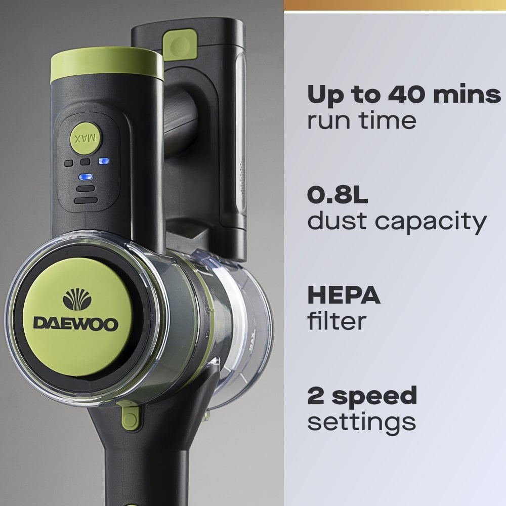 Daewoo Freedom Cordless Vacuum 22.2V - FLR00174GE Upright Vacuums Eurosonic Group Limited (AIS) Brand_Daewoo CarlR Collections_Vacuums / Floor Cleaners Daewoo Nov25 Product Type_Carpet / Floor Cleaning Product Type_Upright Vacuums Vacuums Vacuums & Floor Cleaners