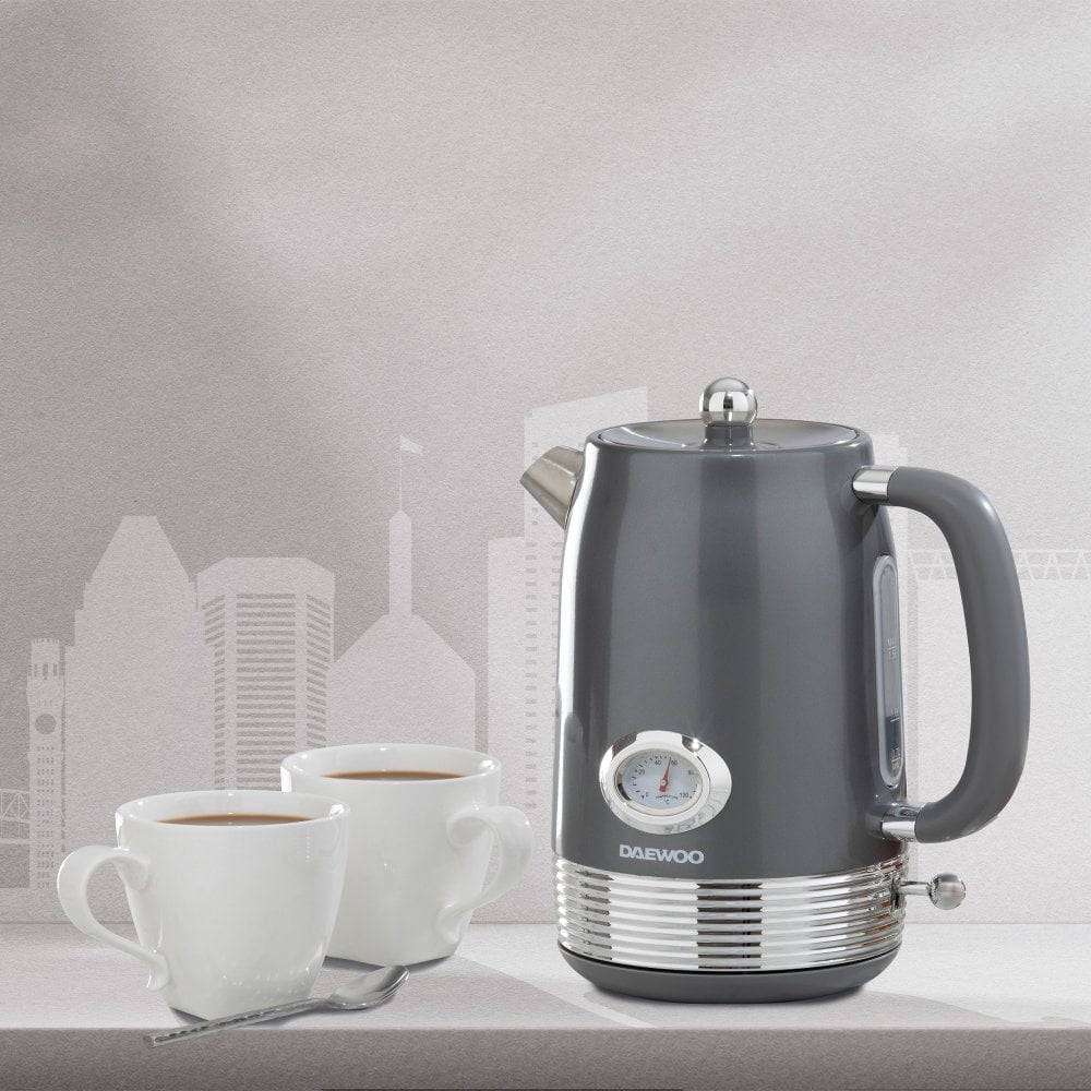 Daewoo Denver Kettle 1.5L 3KW – Smoked Grey - SDA2747GE Electric Kettles Eurosonic Group Limited (AIS) Brand_Daewoo CarlR Collections_Kettles Daewoo Electric Kettles Kettle Kettles Kitchen Kitchen Appliances Kitchenware Nov25 Product Type_Kettles